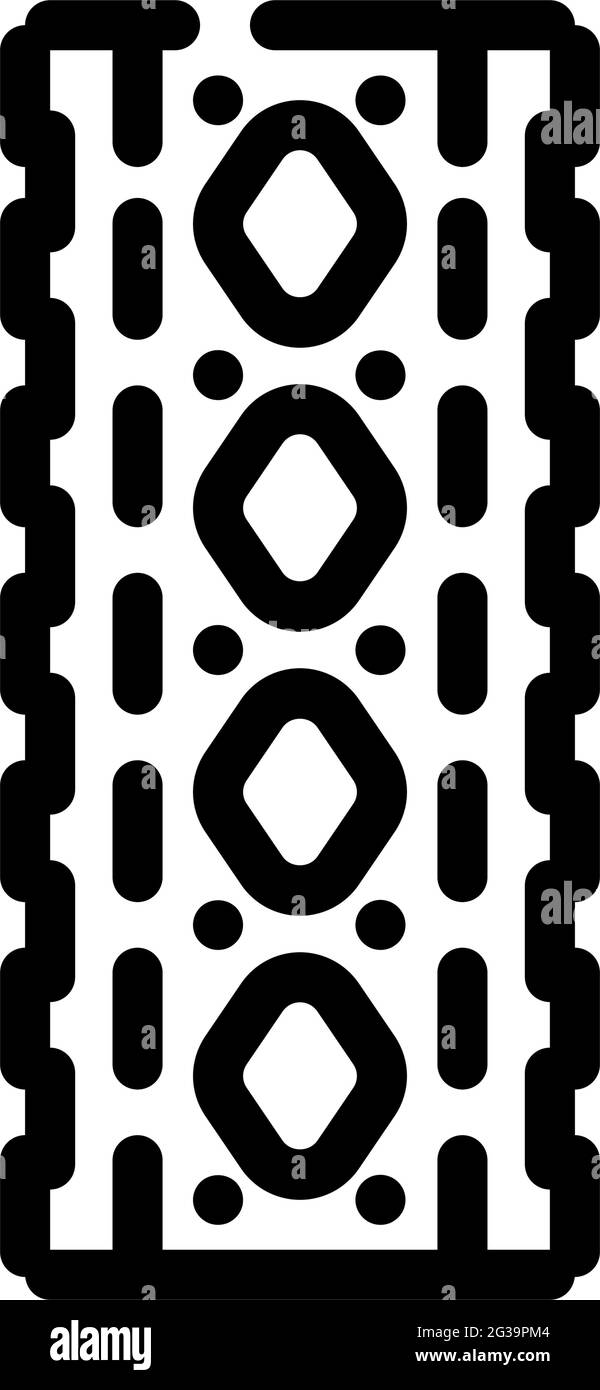 simbolo della linea dell'attrezzatura da ginnastica del rullo di massaggio, illustrazione vettoriale Illustrazione Vettoriale