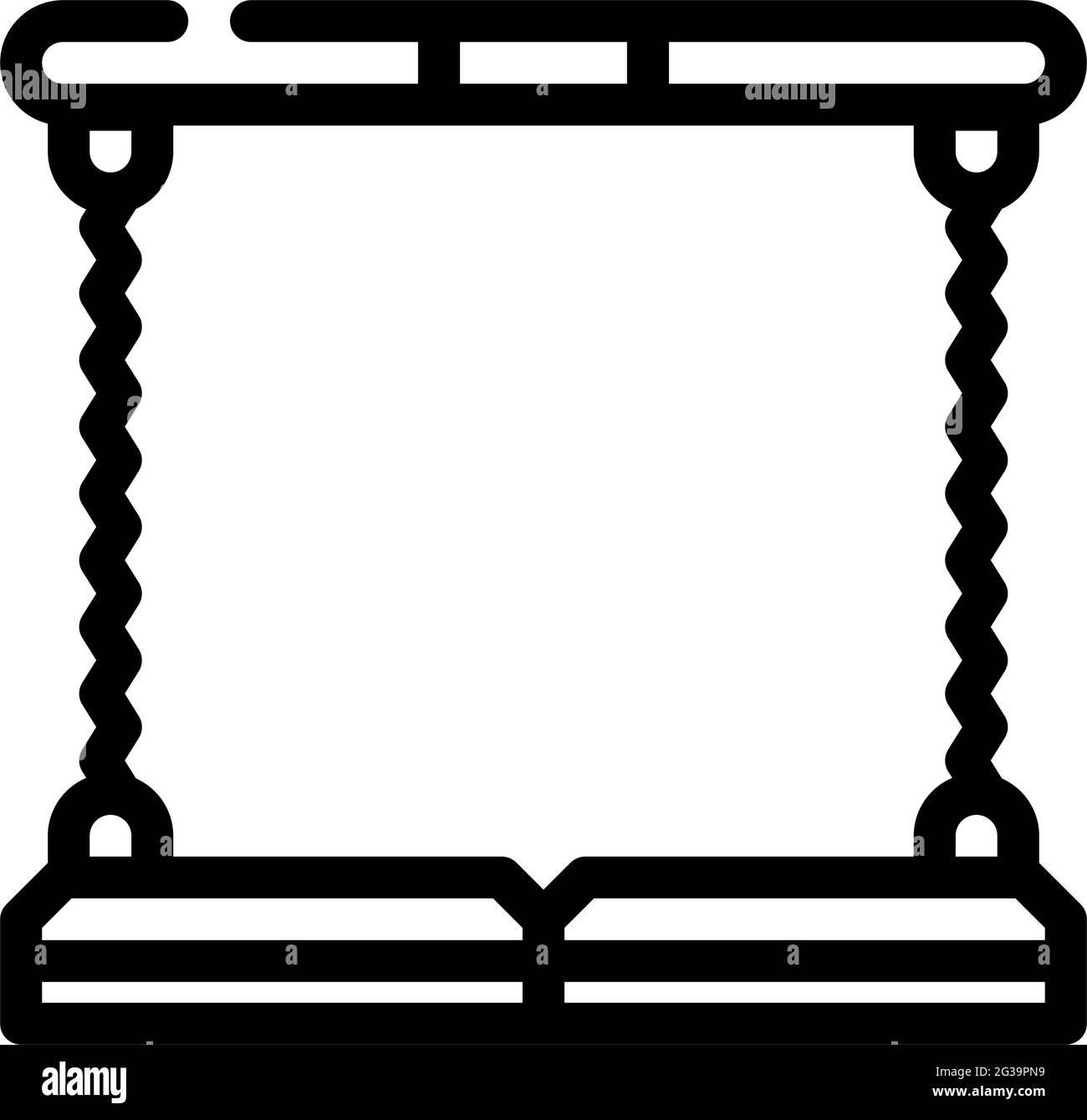 expander palestra esercizio linea attrezzi icona vettore illustrazione Illustrazione Vettoriale