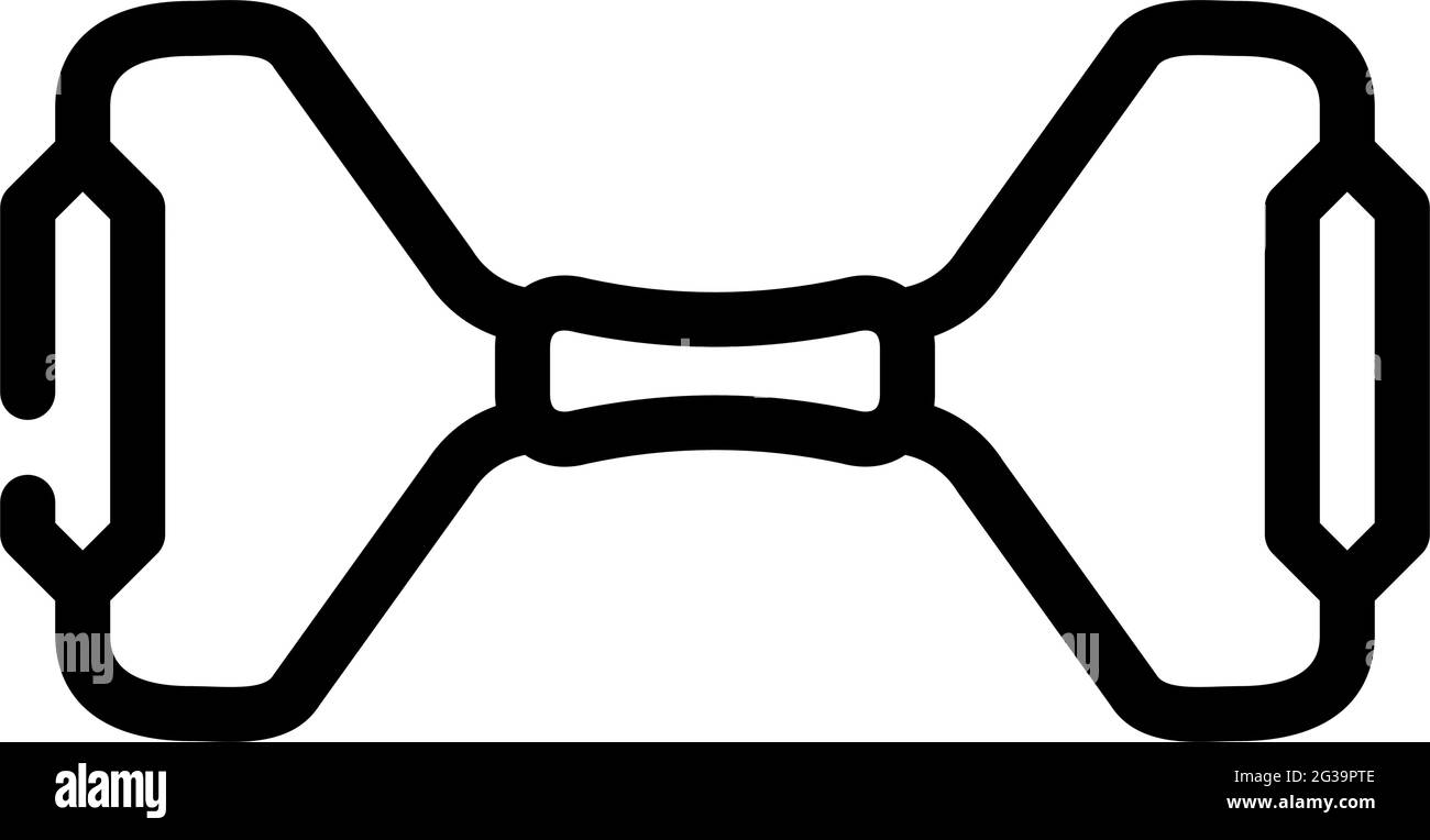 espansore mano palestra attrezzatura linea icona illustrazione vettoriale Illustrazione Vettoriale