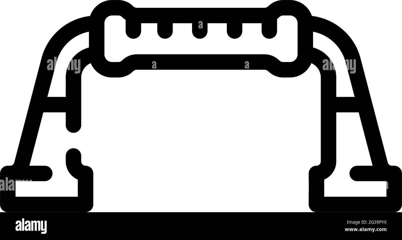 illustrazione vettoriale delle icone delle attrezzature per la palestra push-up Illustrazione Vettoriale