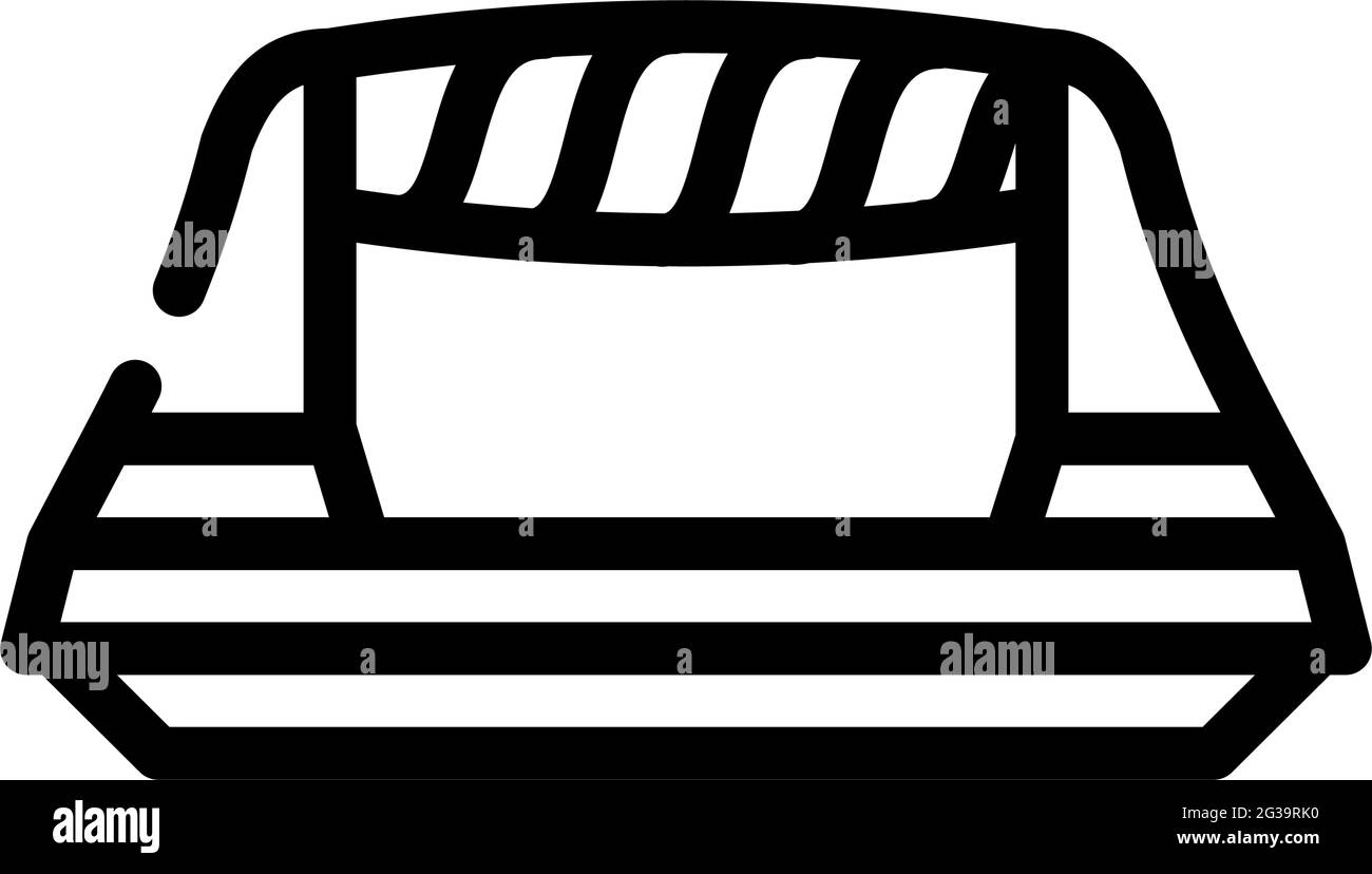 spingere verso l'alto l'icona della linea di strumenti della palestra, illustrazione vettoriale Illustrazione Vettoriale