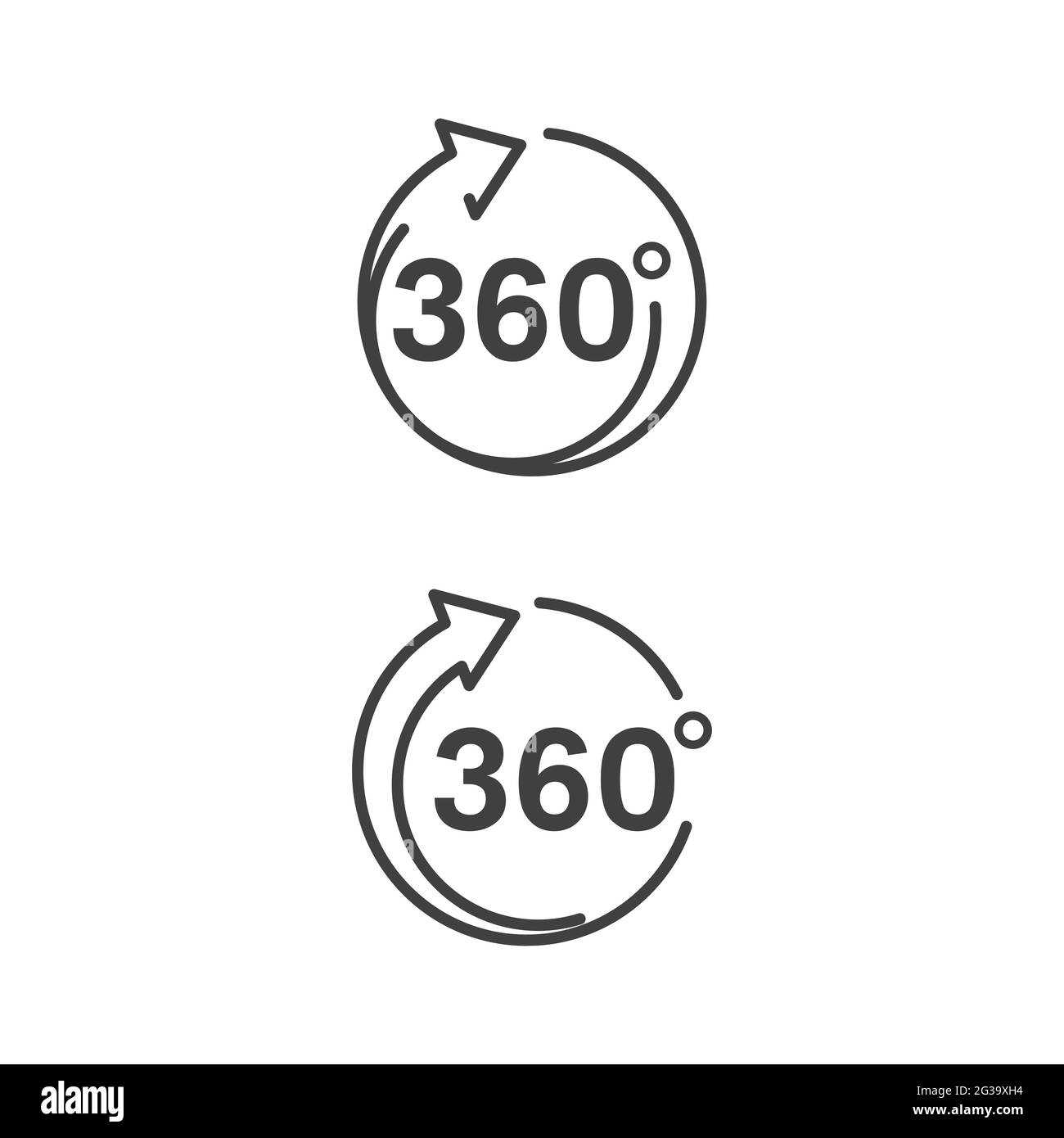 360 disegno dell'icona del vettore circolare modello Illustrazione Vettoriale