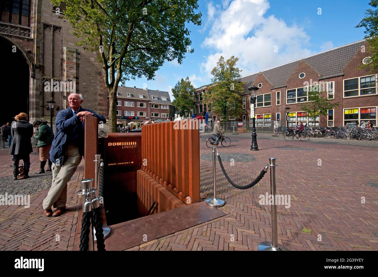 Ingresso al DOMunder di Domplein (Piazza della Cattedrale), Utrecht, Paesi Bassi Foto Stock