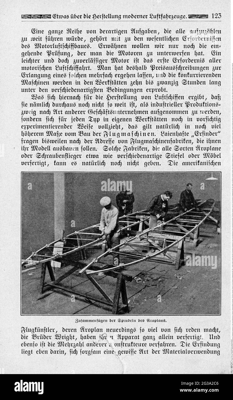Industria, industria aeronautica, fabbricazione di aerei, aerei G. Voisin, Issy-les-Moulineaux, INFORMAZIONI-AGGIUNTIVE-DIRITTI-AUTORIZZAZIONE-NON-DISPONIBILI Foto Stock