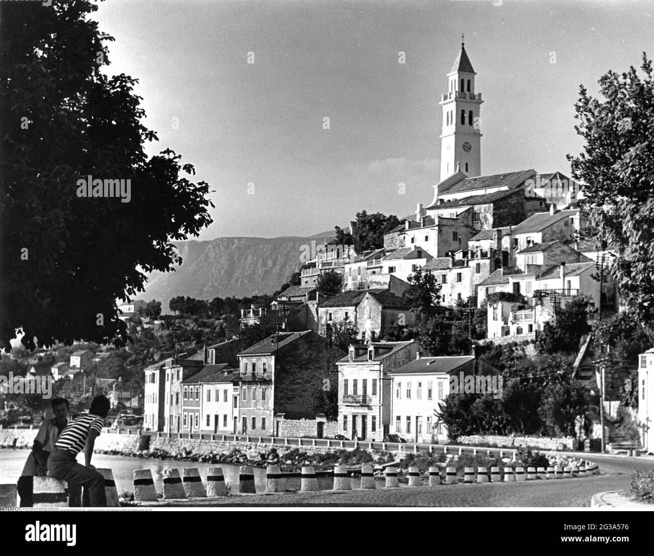 Geografia / viaggio storico, Croazia, città e comunità, Novi Vinodolski, città vecchia, VIEW, 1956, ADDITIONAL-RIGHTS-CLEARANCE-INFO-NOT-AVAILABLE Foto Stock