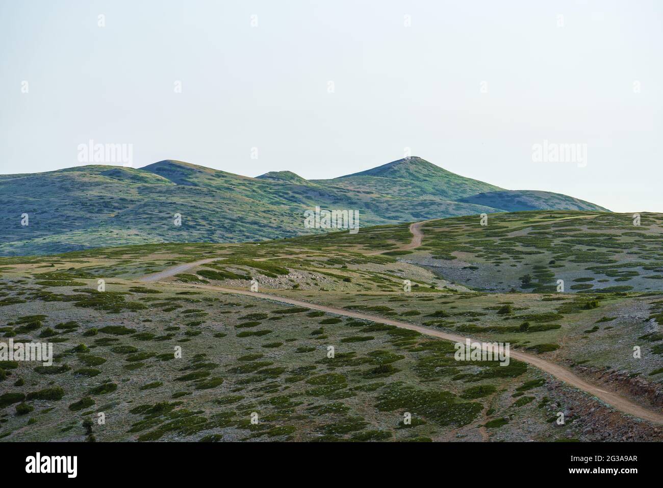 Catena montuosa del sistema Iberico nella regione di Javalambre Teruel  Spagna, località remota Foto stock - Alamy