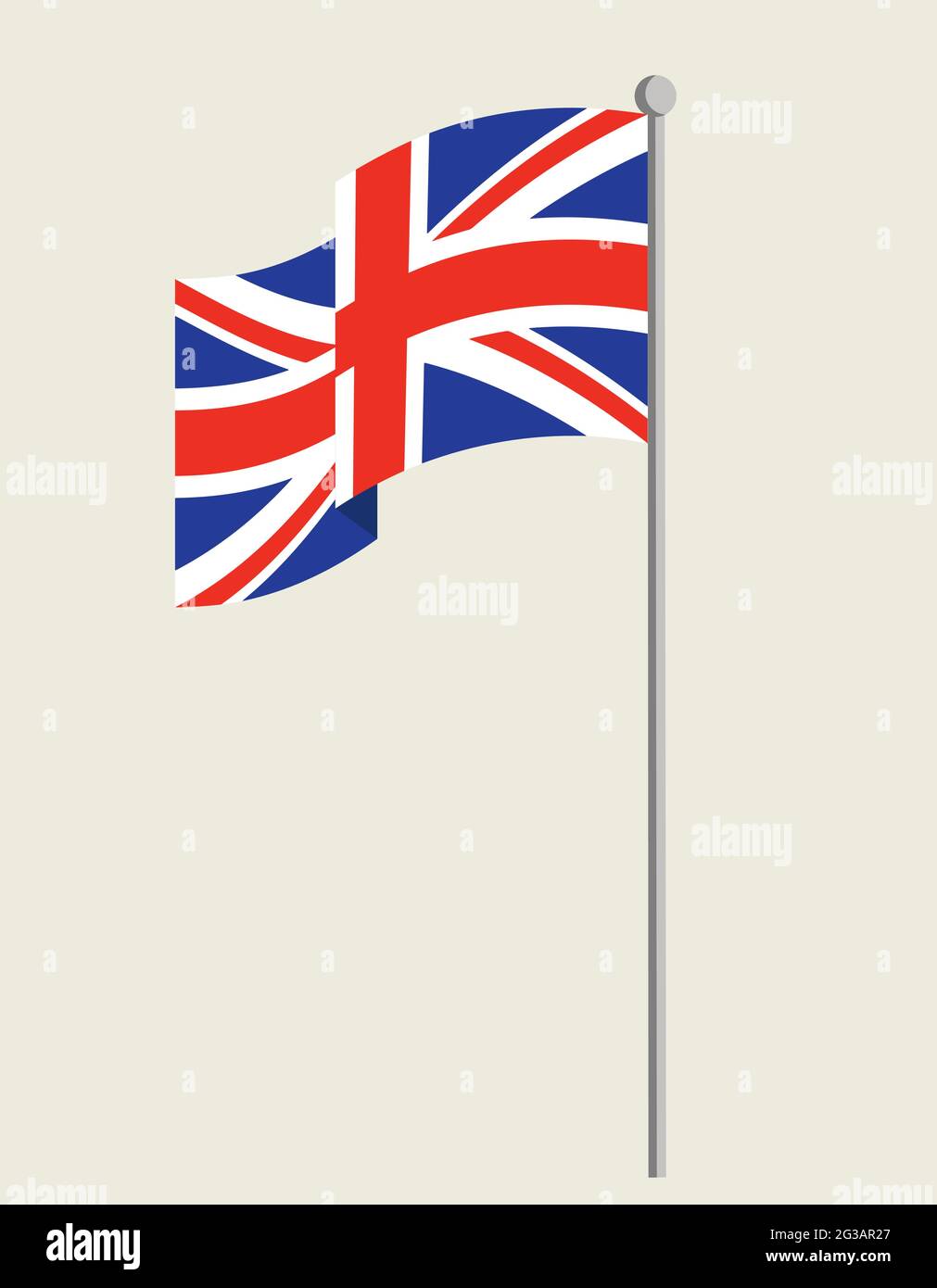 Bandiera della Gran Bretagna. Simbolo di stato in stile piatto. Illustrazione Vettoriale