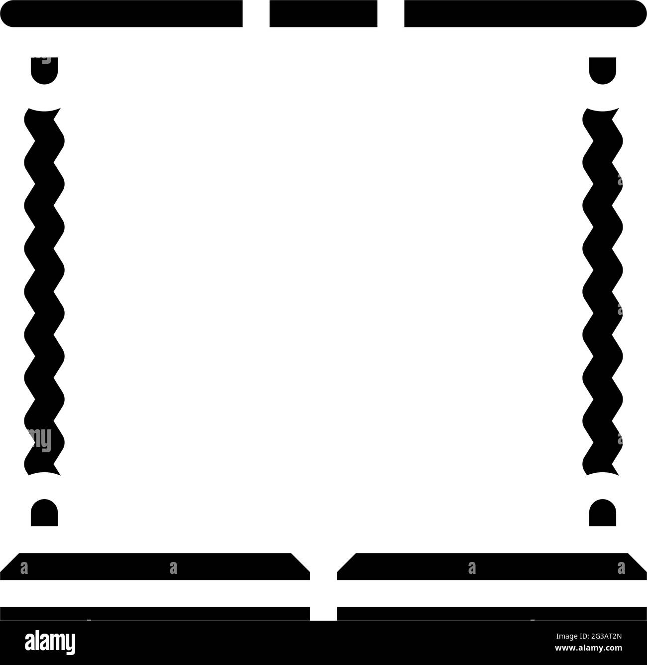 expander palestra esercizio strumento glyph icona vettore illustrazione Illustrazione Vettoriale