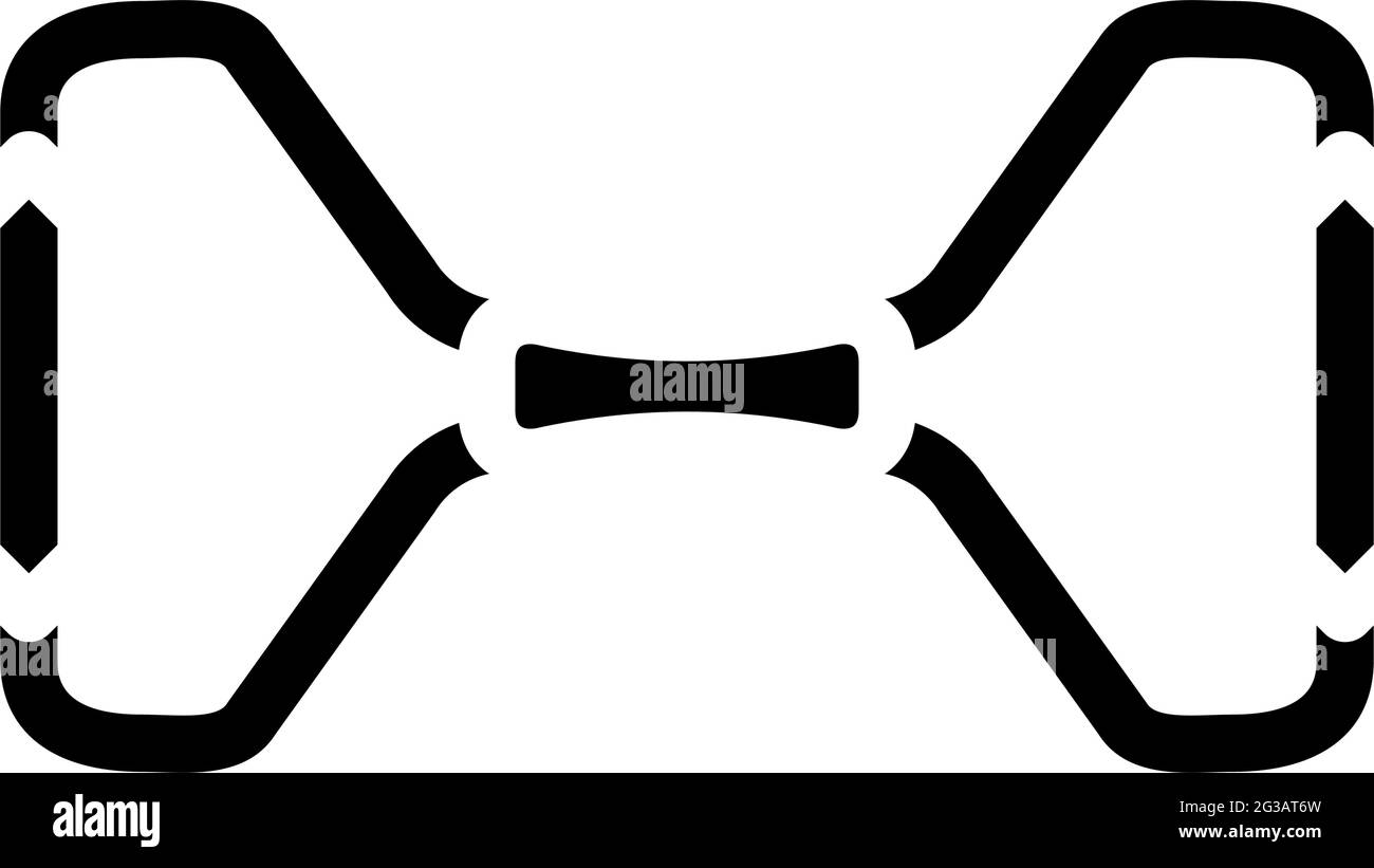 espansore mano palestra attrezzatura glyph icona illustrazione vettoriale Illustrazione Vettoriale