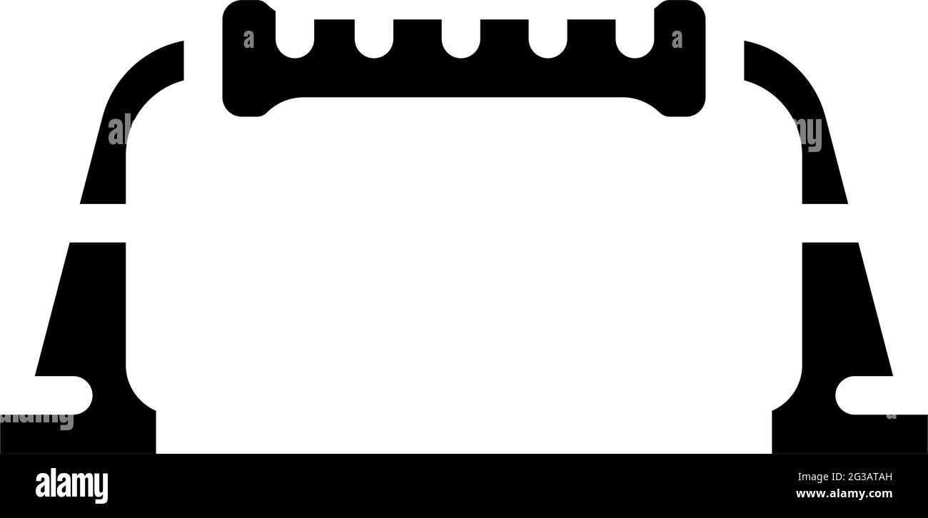 push-up attrezzature da palestra glyph icona illustrazione vettoriale Illustrazione Vettoriale