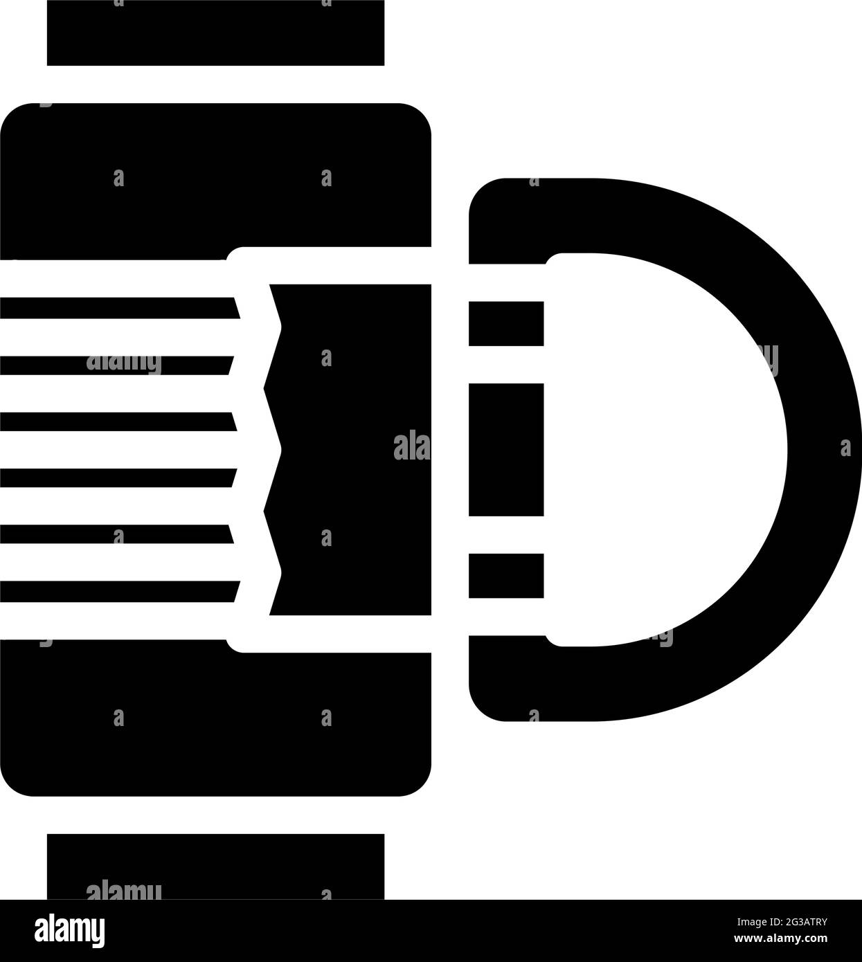 illustrazione vettoriale dell'icona glifo dell'attrezzatura da palestra Illustrazione Vettoriale