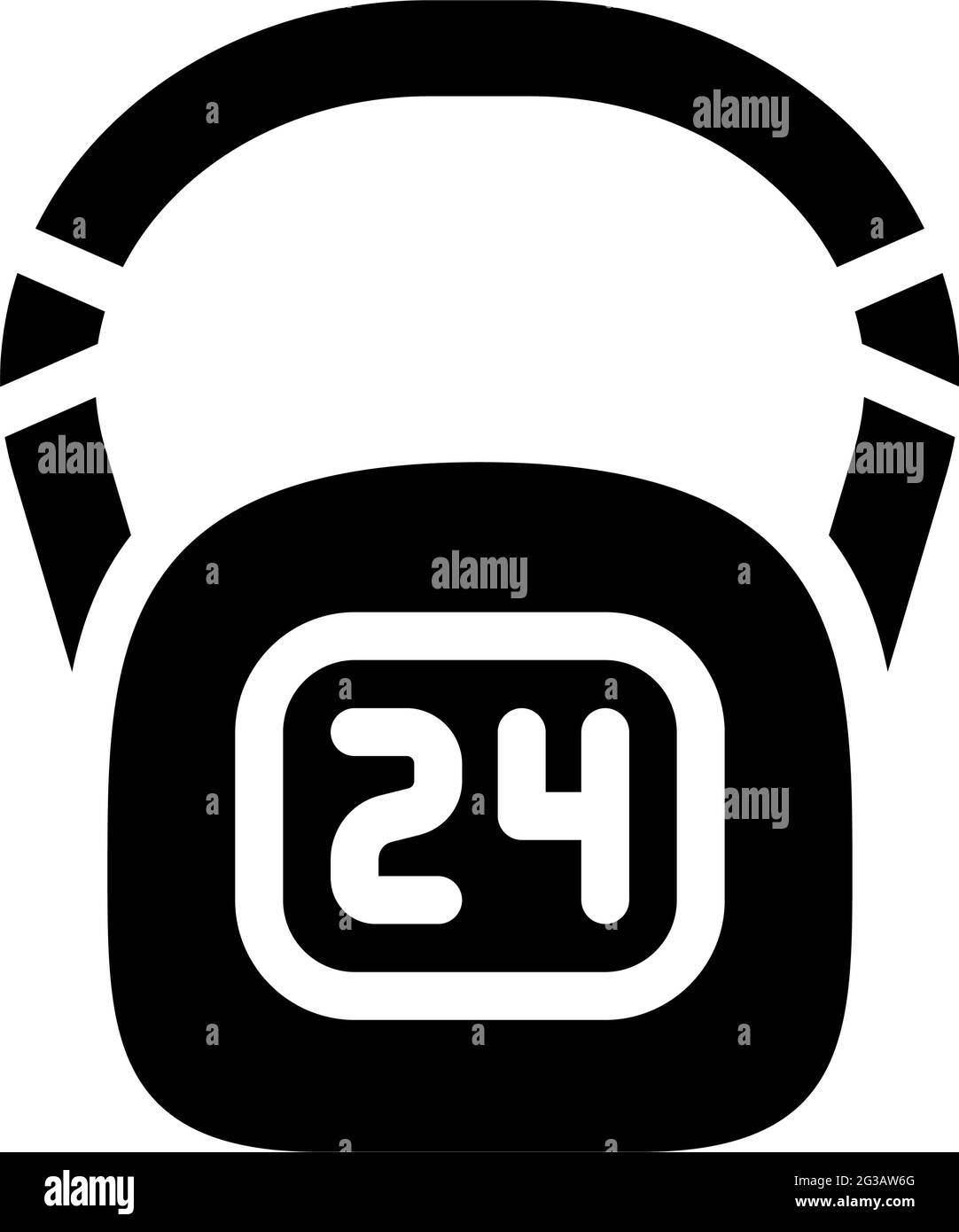 peso attrezzature palestra glifo icona illustrazione vettoriale Illustrazione Vettoriale