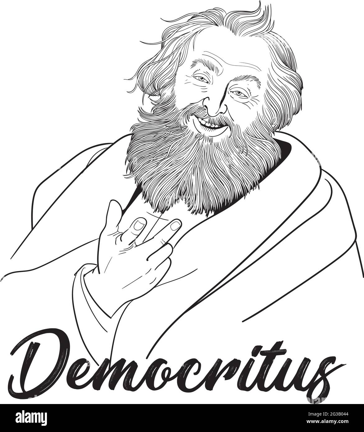 Democritus ridendo Illustrazione Vettoriale