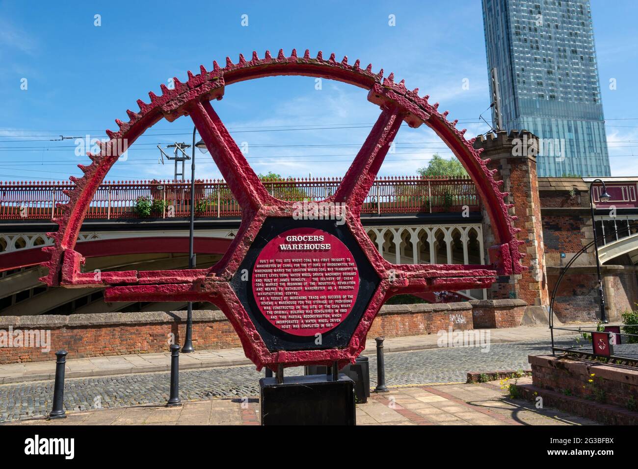 Negozio alimentare, Castlefield, Manchester. Un sito storico in questo parco storico urbano intorno ai canali di Bridgewater e Rochdale. Foto Stock