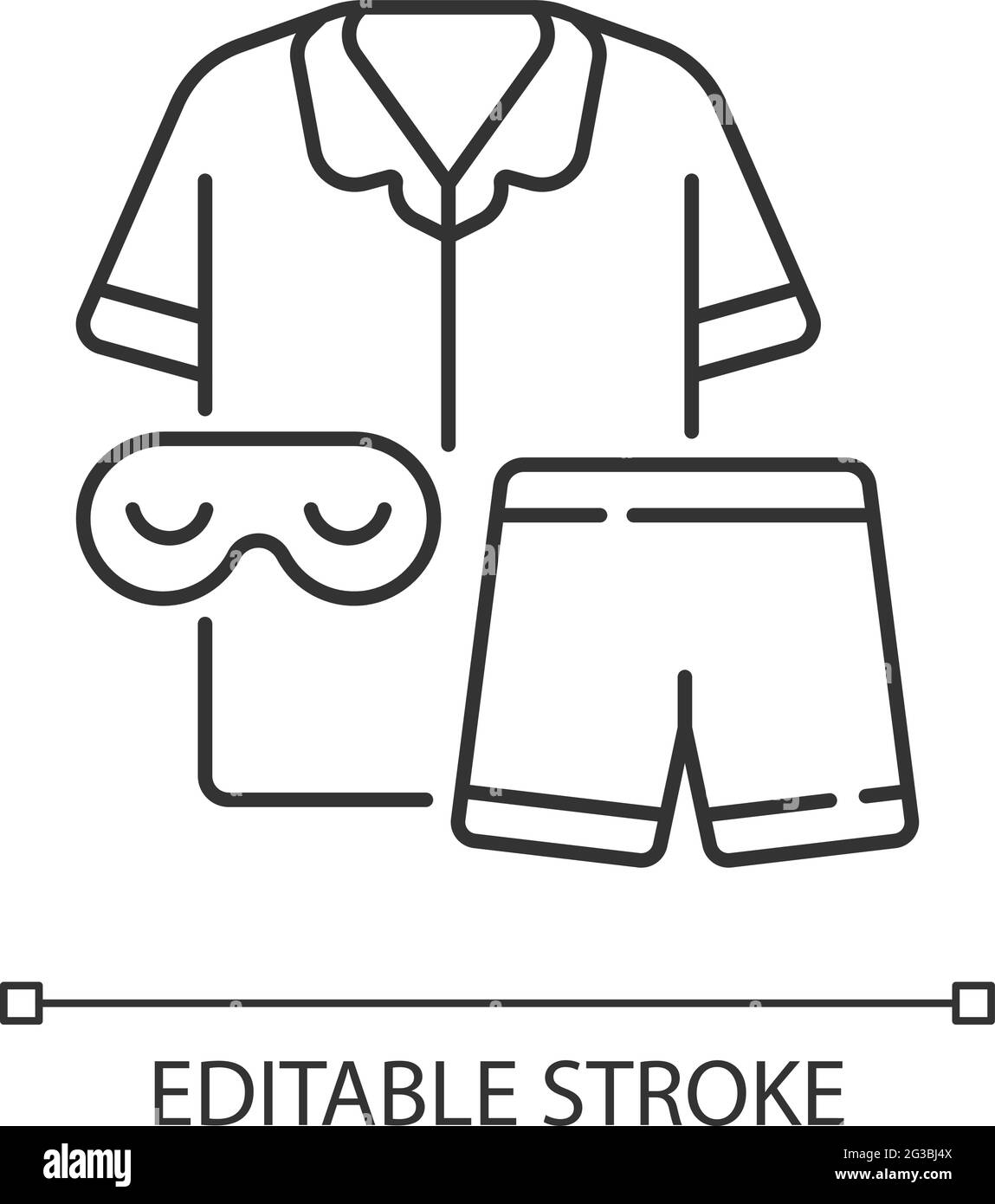 Icona lineare pigiama Illustrazione Vettoriale