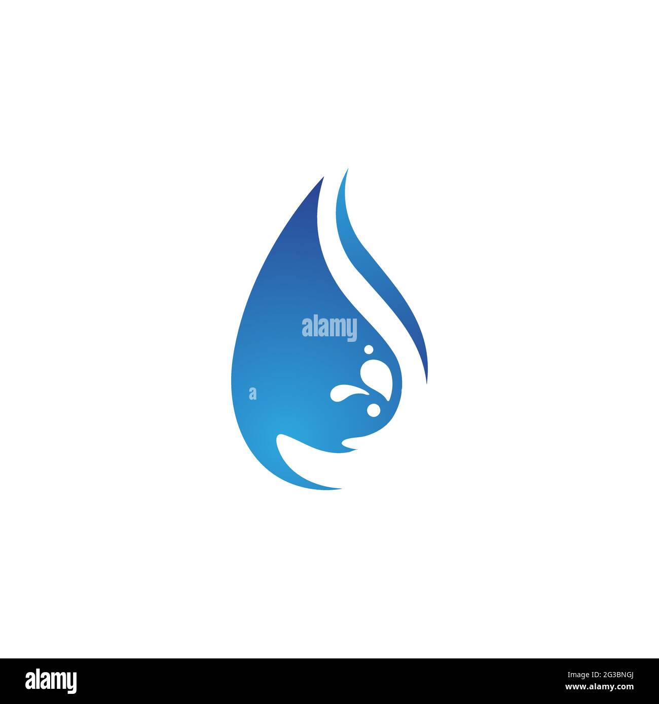 Goccia d'acqua modello Logo illustrazione vettoriale design Illustrazione Vettoriale