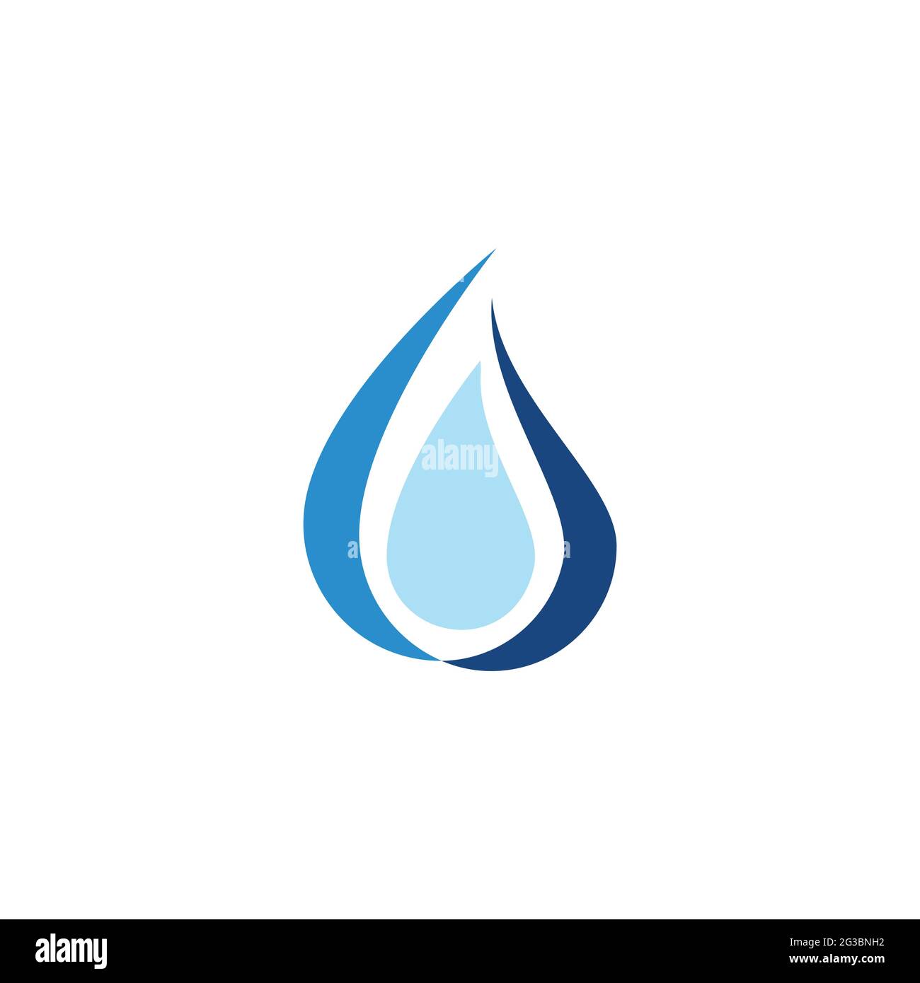 Goccia d'acqua modello Logo illustrazione vettoriale design Illustrazione Vettoriale