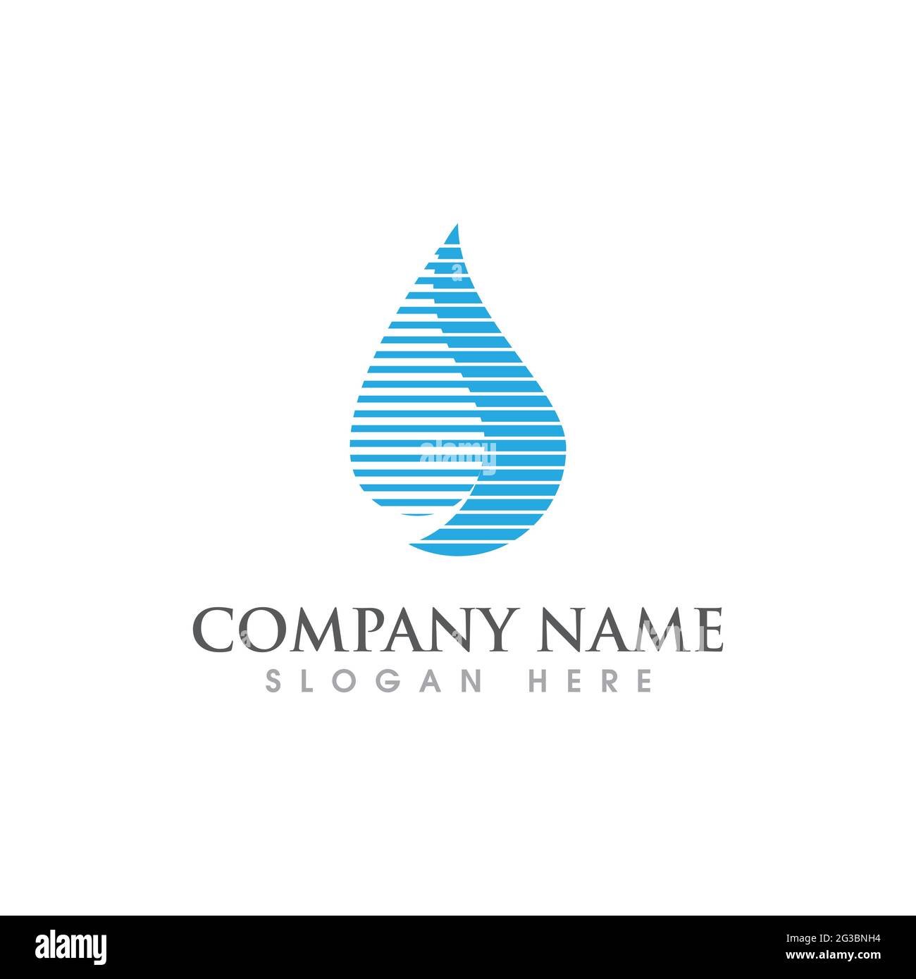 Goccia d'acqua modello Logo illustrazione vettoriale design Illustrazione Vettoriale