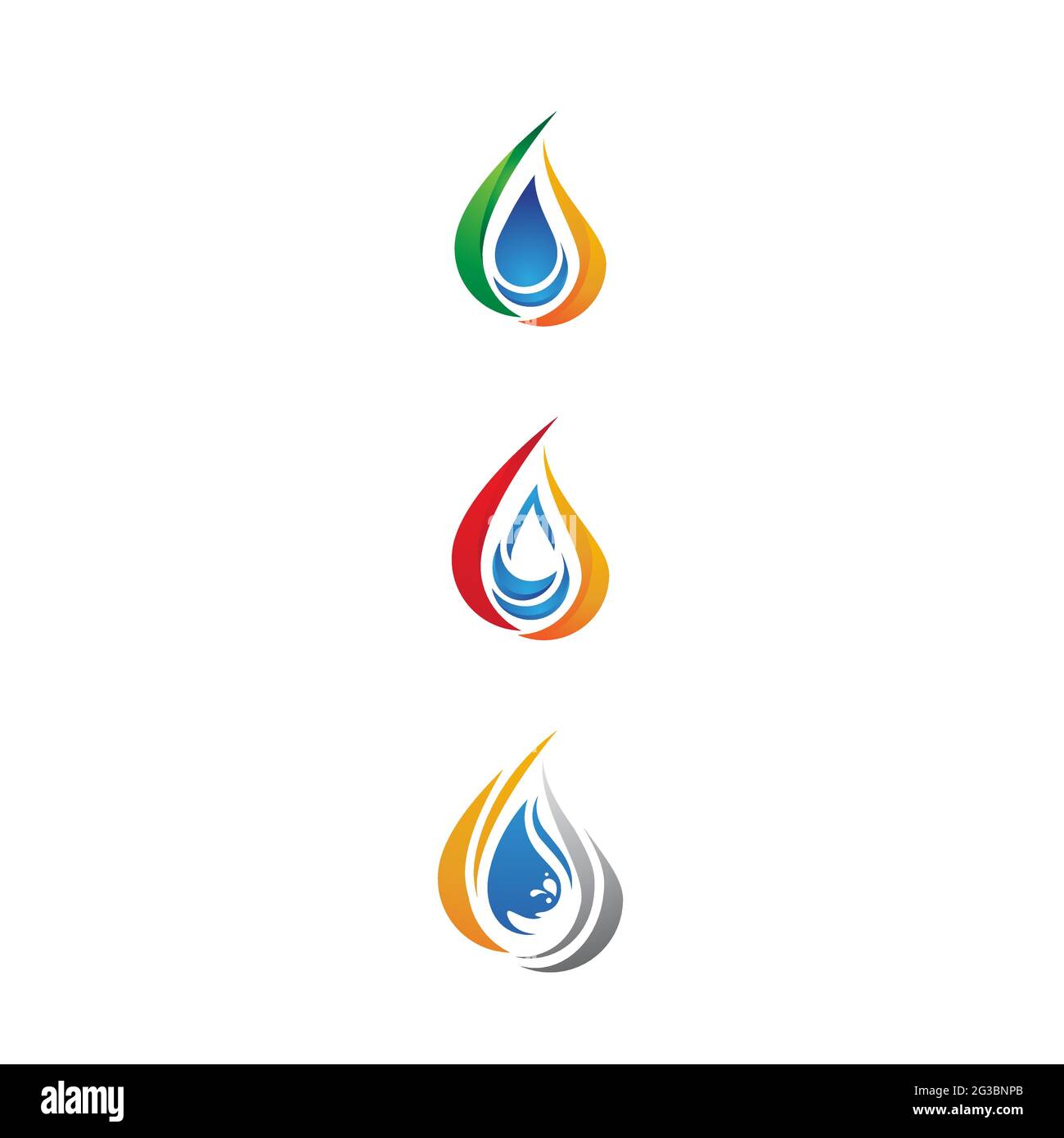 Goccia d'acqua modello Logo illustrazione vettoriale design Illustrazione Vettoriale