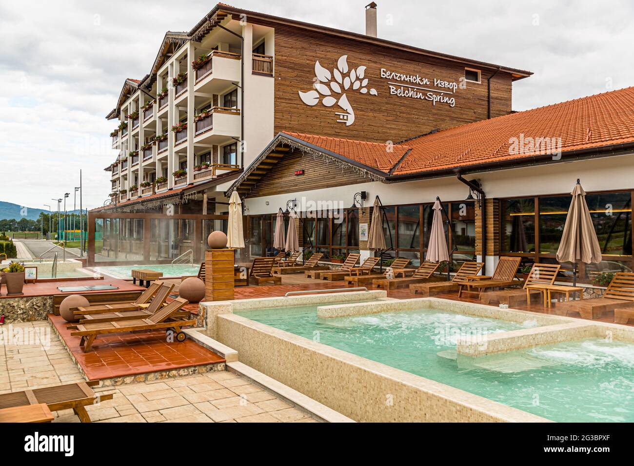 Belchin Spring Hotel con le sue sorgenti termali a Samokov, Bulgaria Foto Stock
