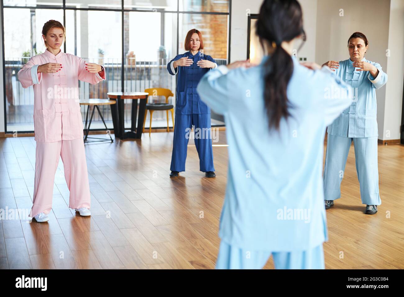Seguendo la filosofia cinese e coltivando l'energia di vita Foto Stock