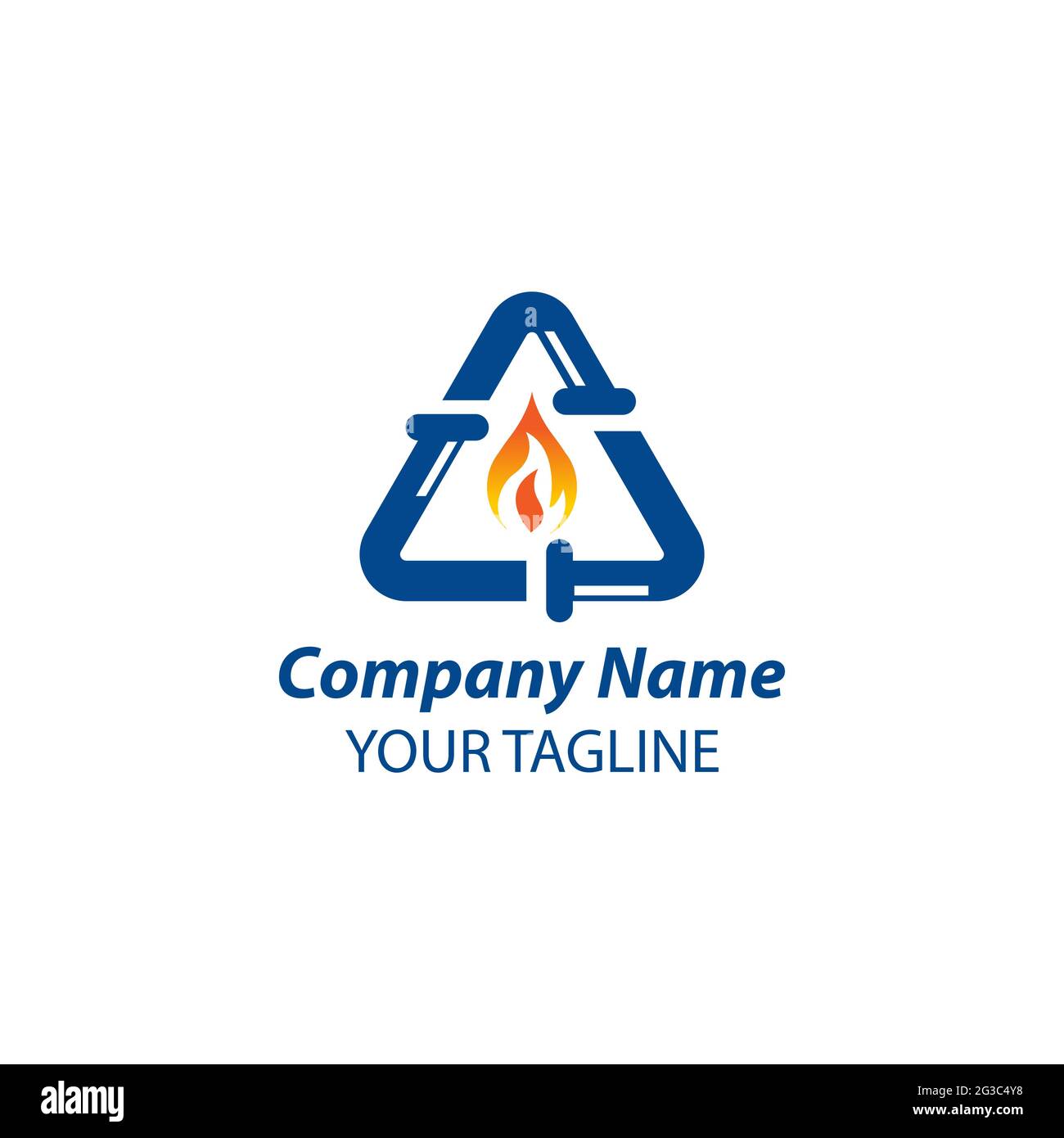 Logo del servizio idraulico con casa e acqua drop.EPS 10 Illustrazione Vettoriale