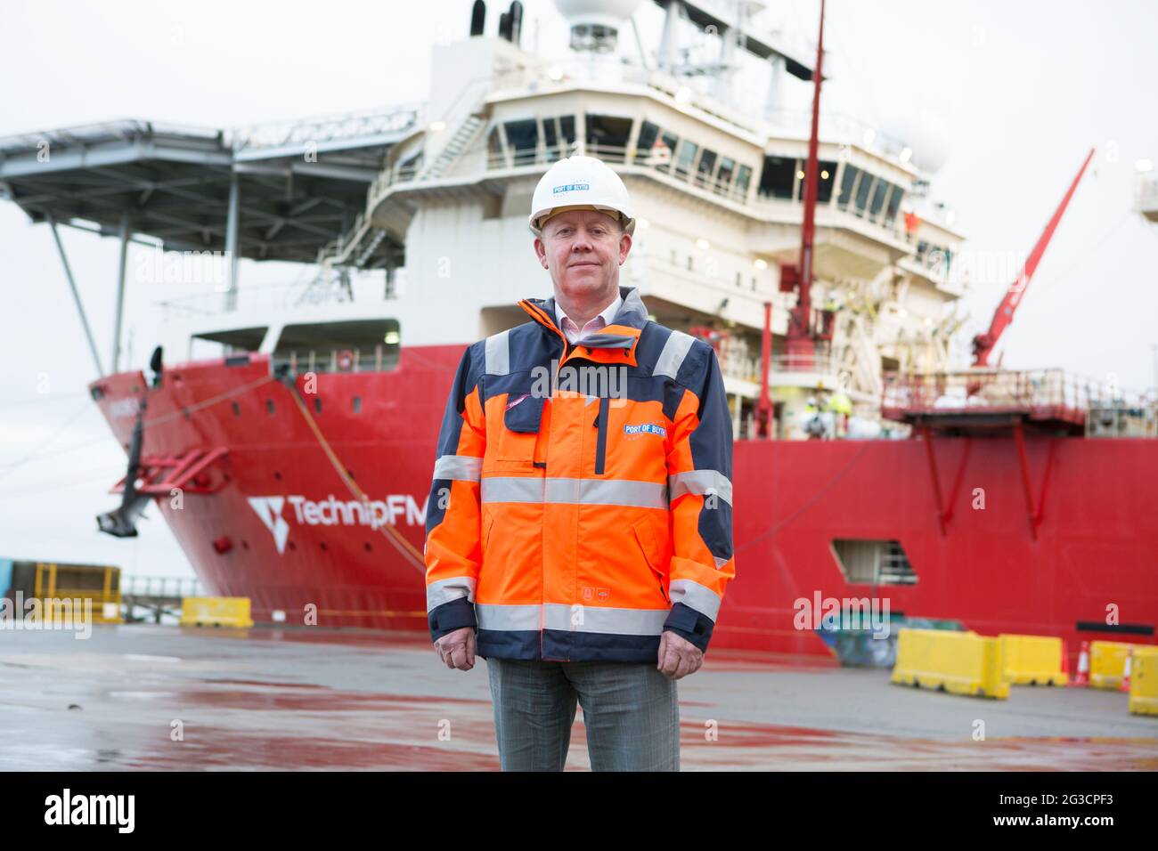 Martin Lawlor, capo esecutivo del porto di Blyth fotografato al porto di Blyth in Northumberland. Foto Stock