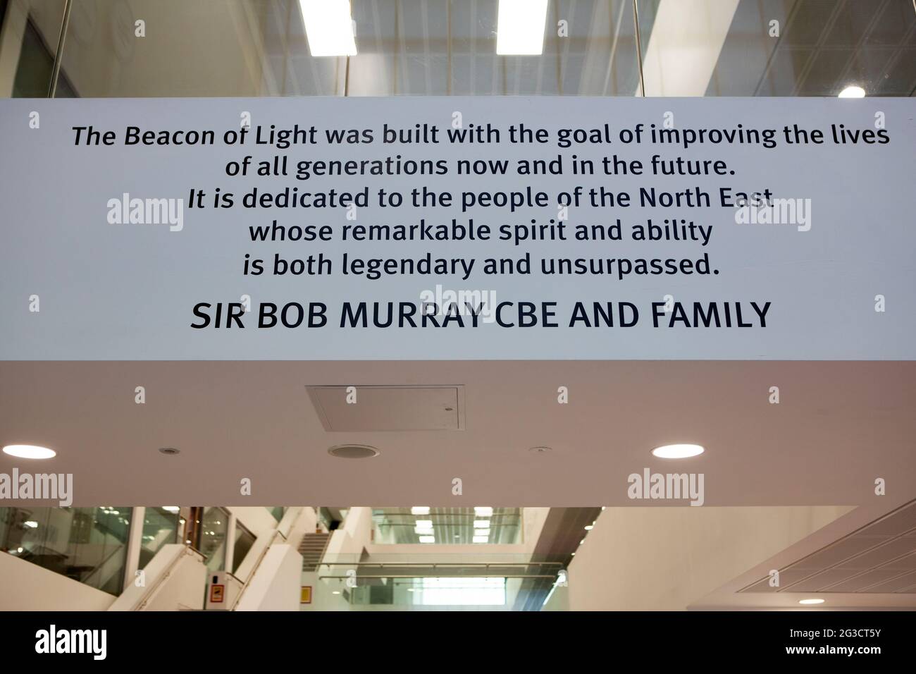 La Fondazione della luce al Beacon of Light a Sunderland in Tyne e indossare una fondazione di beneficenza del Sunderland AFC, che è il più grande calcio Foto Stock