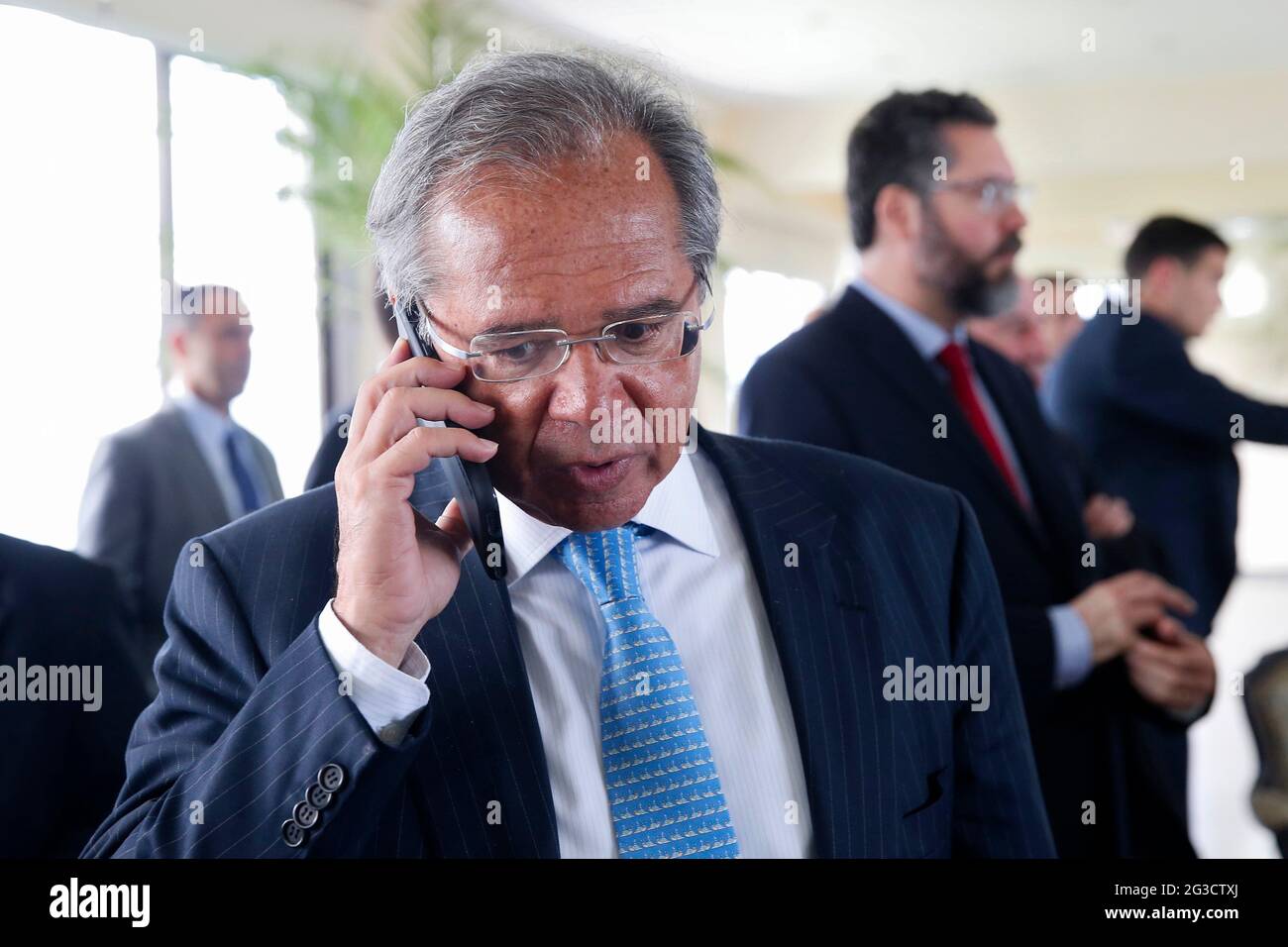 Paulo Guedes economista, Ministro dell’Economia del presidente brasiliano Jair Bolsonaro alle politiche finanziarie del governo. Fondatore della banca di investimento Foto Stock