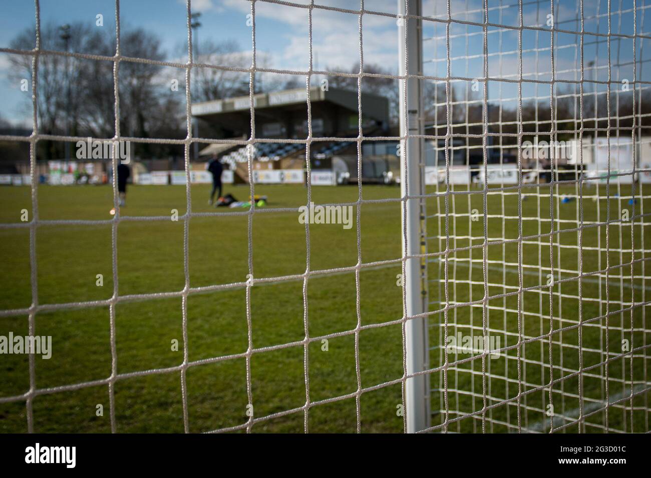 Flint, Galles. 06 marzo 2021. JD Cymru Premier Match tra Flint Town United e Penybont. Foto Stock Flint, Galles. 06 marzo 2021. JD Cymru Premier Match tra Flint Town United e Penybont. Foto Stock