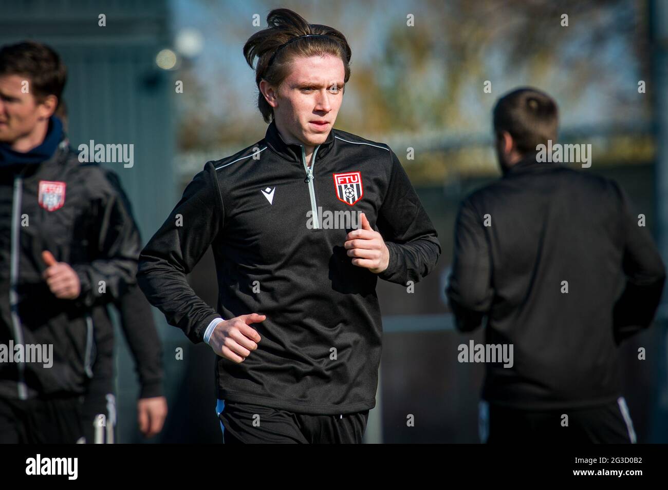 Flint, Galles. 06 marzo 2021. JD Cymru Premier Match tra Flint Town United e Penybont. Foto Stock Flint, Galles. 06 marzo 2021. JD Cymru Premier Match tra Flint Town United e Penybont. Foto Stock