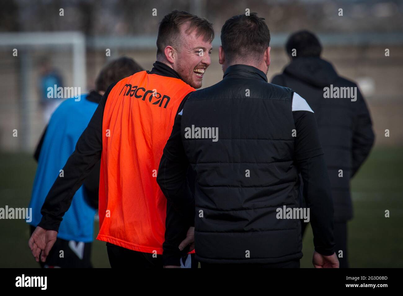 Flint, Galles. 06 marzo 2021. JD Cymru Premier Match tra Flint Town United e Penybont. Foto Stock Flint, Galles. 06 marzo 2021. JD Cymru Premier Match tra Flint Town United e Penybont. Foto Stock