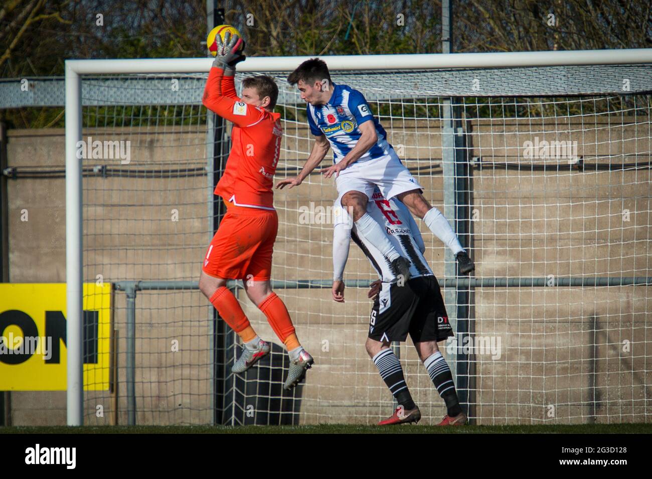 Flint, Galles. 06 marzo 2021. JD Cymru Premier Match tra Flint Town United e Penybont. Foto Stock Flint, Galles. 06 marzo 2021. JD Cymru Premier Match tra Flint Town United e Penybont. Foto Stock