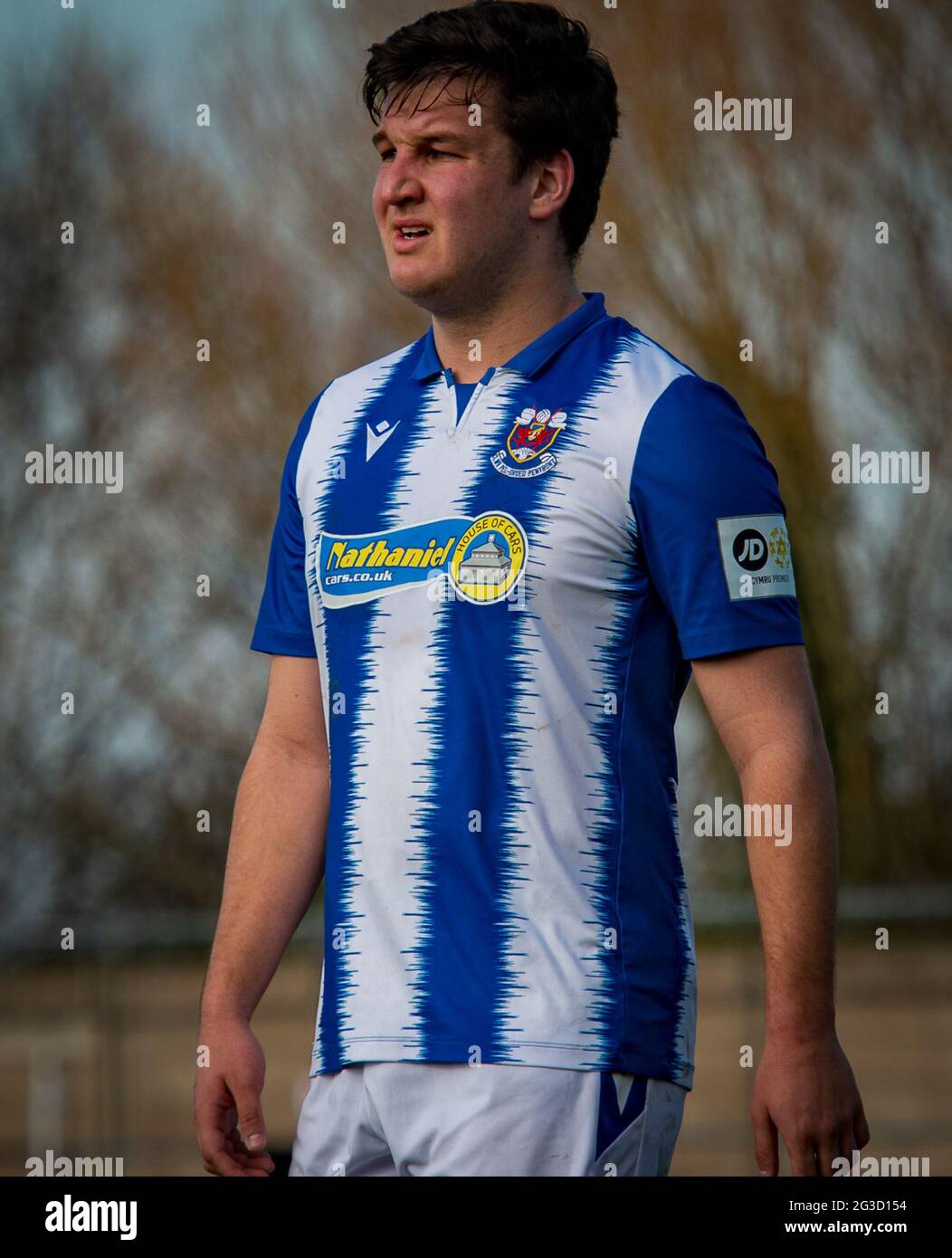 Flint, Galles. 06 marzo 2021. JD Cymru Premier Match tra Flint Town United e Penybont. Foto Stock Flint, Galles. 06 marzo 2021. JD Cymru Premier Match tra Flint Town United e Penybont. Foto Stock