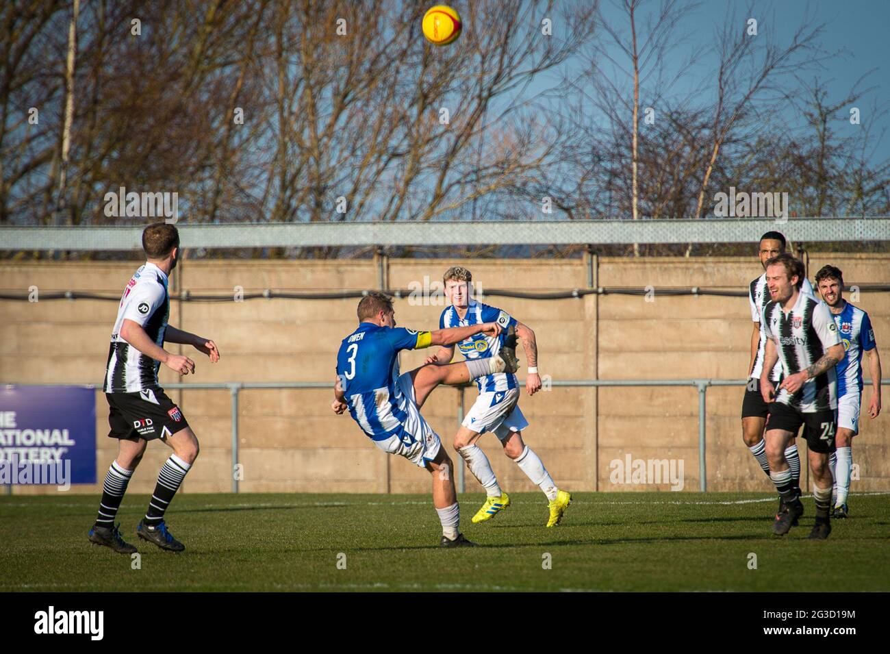 Flint, Galles. 06 marzo 2021. JD Cymru Premier Match tra Flint Town United e Penybont. Foto Stock Flint, Galles. 06 marzo 2021. JD Cymru Premier Match tra Flint Town United e Penybont. Foto Stock