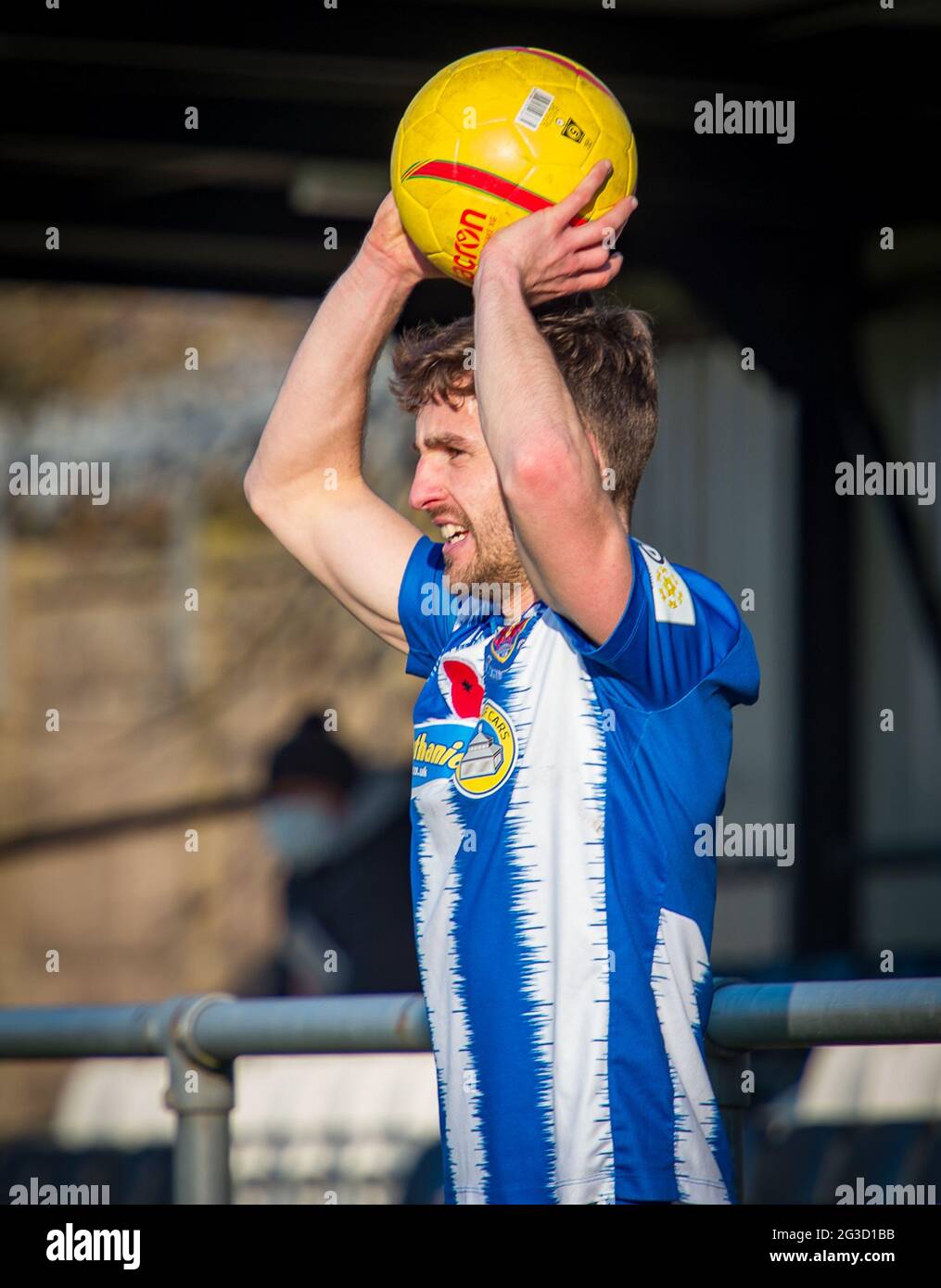 Flint, Galles. 06 marzo 2021. JD Cymru Premier Match tra Flint Town United e Penybont. Foto Stock Flint, Galles. 06 marzo 2021. JD Cymru Premier Match tra Flint Town United e Penybont. Foto Stock