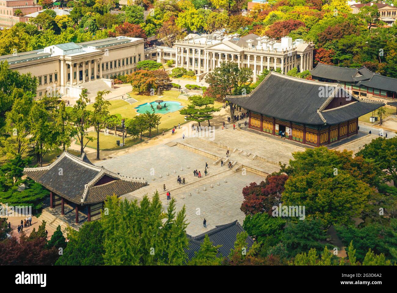 Junghwajeon, la sala principale del Palazzo Deoksu a seoul, corea del Sud Foto Stock