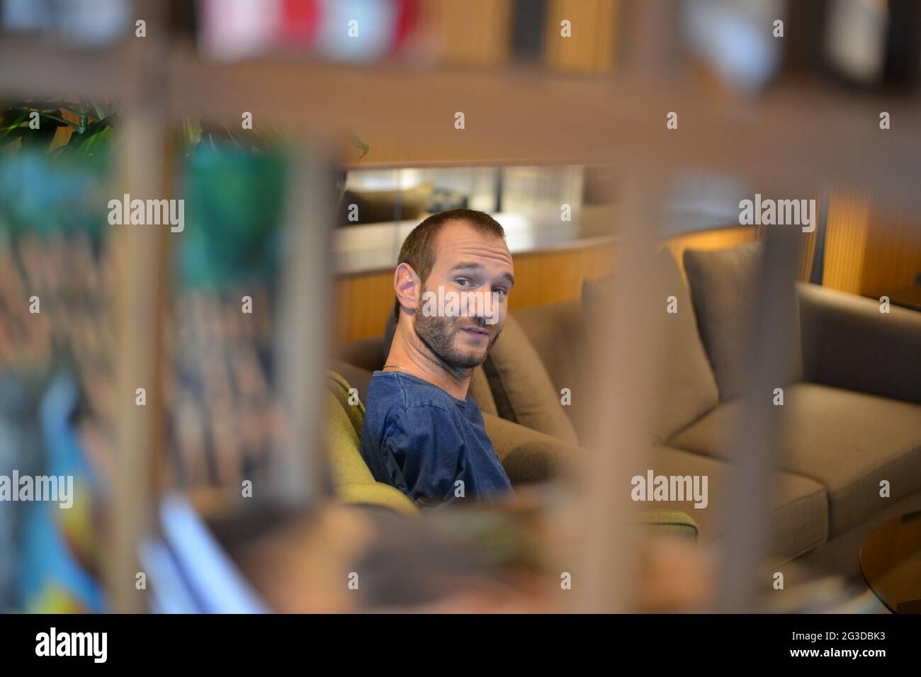 Bielorussia. Minsk - 15.04.2016: Nicolas James Vuichich è un oratore motivazionale australiano in occasione di un incontro a Minsk. Foto Stock