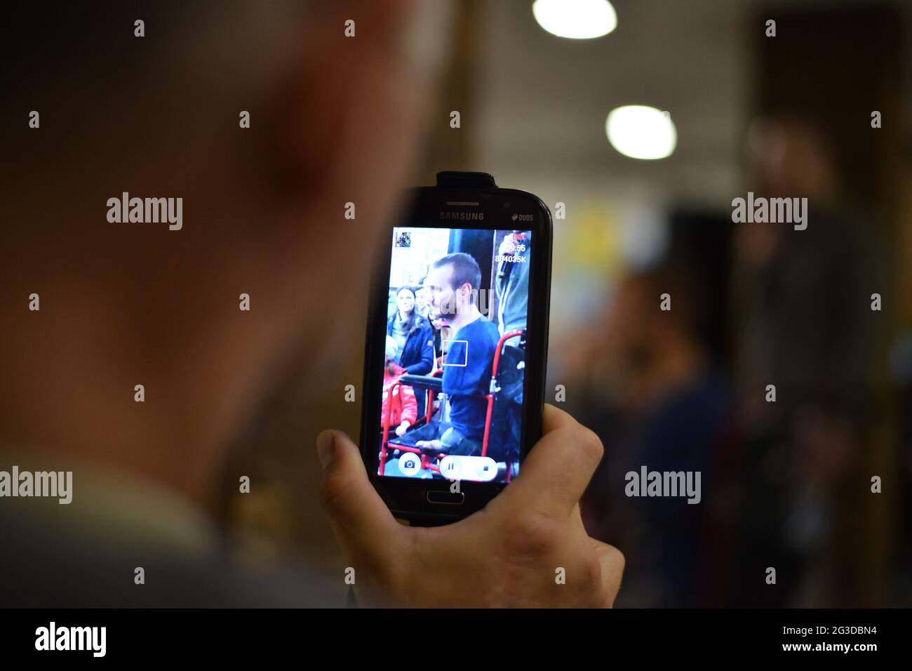 Bielorussia. Minsk - 15.04.2016: Nicolas James Vuichich è un oratore motivazionale australiano in occasione di un incontro a Minsk. Foto Stock