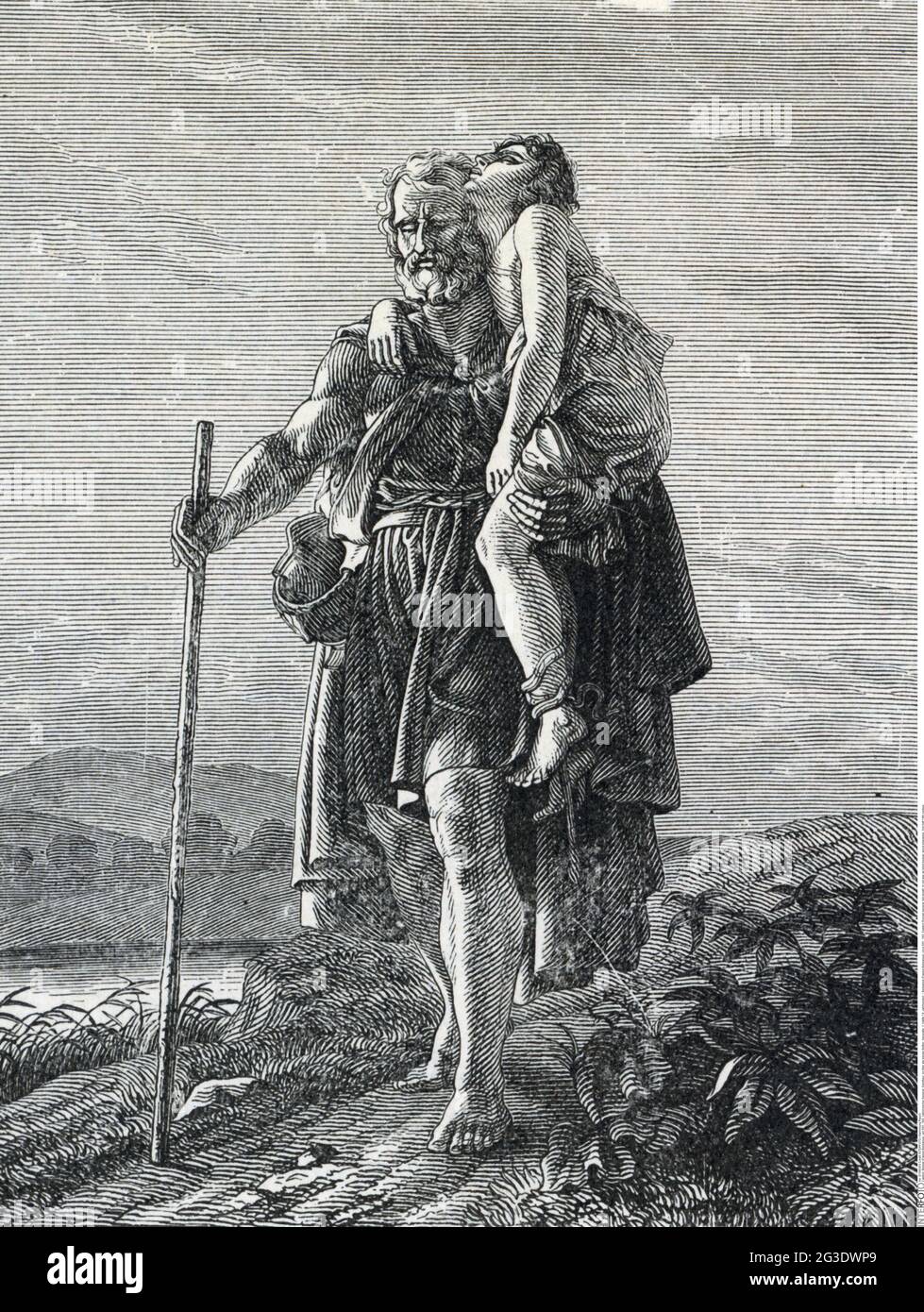 Belisarius (Flavius Belisarius), circa 505 - 565, generale romano d'Oriente, a lunghezza intera, IL DIRITTO D'AUTORE DELL'ARTISTA NON DEVE ESSERE CANCELLATO Foto Stock