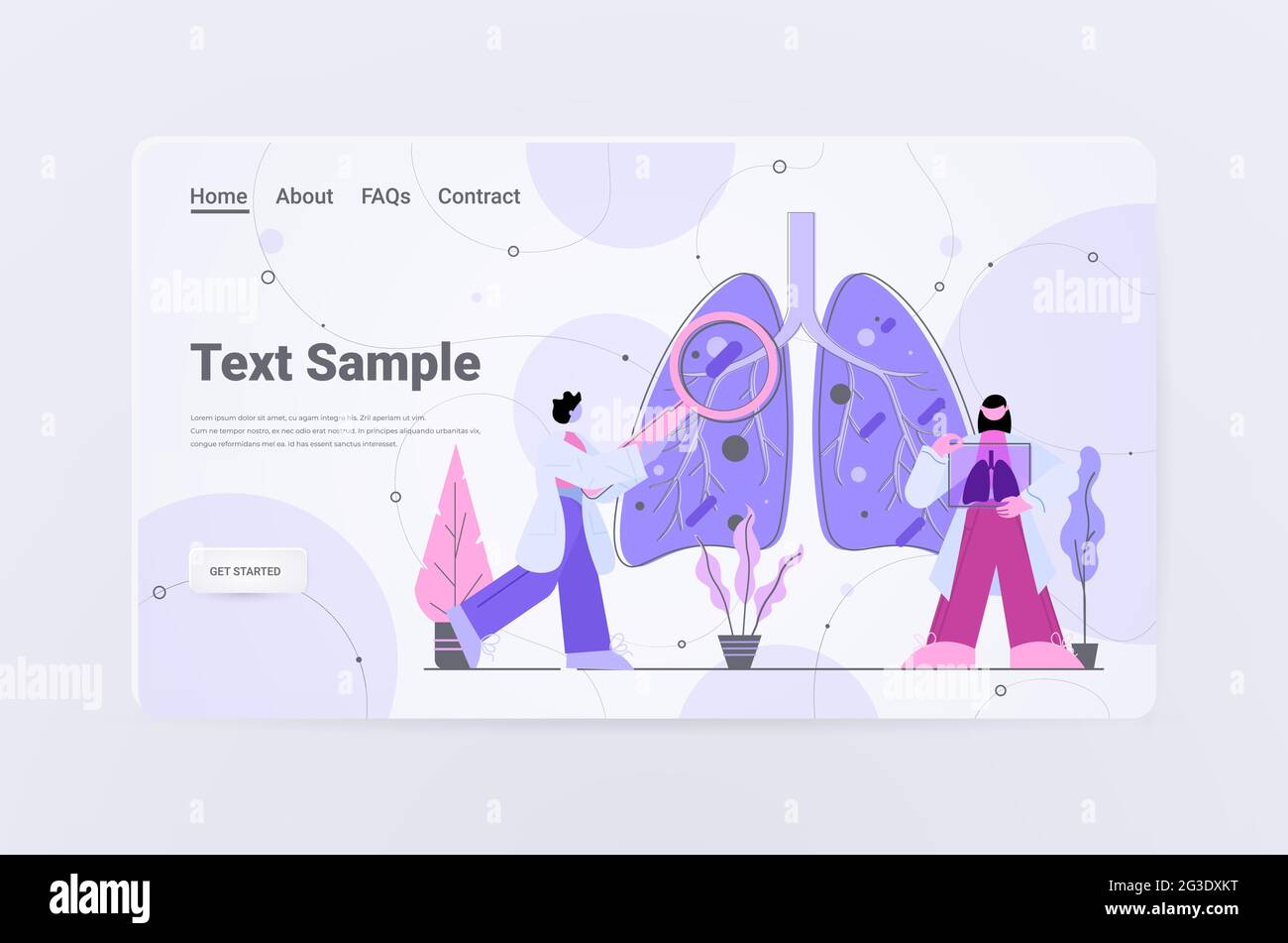 team di medici che esaminano i polmoni consultazione medica esame di ispezione di organi interni umani Illustrazione Vettoriale