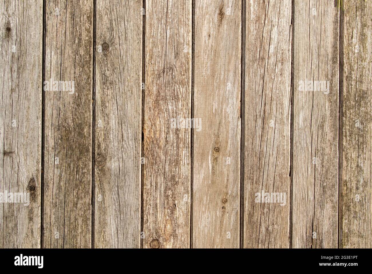 Marrone naturale vecchio legno intonacato trama sfondo. Superficie in legno intemperie senza cuciture Foto Stock