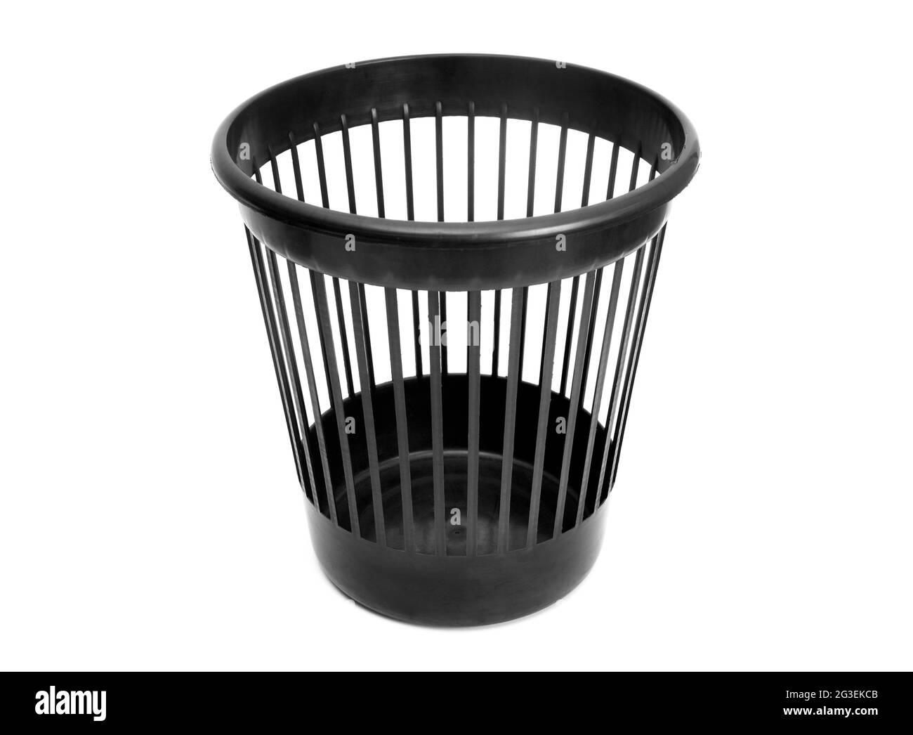 Scomparto per rifiuti di ufficio vuoto isolato su bianco Foto Stock