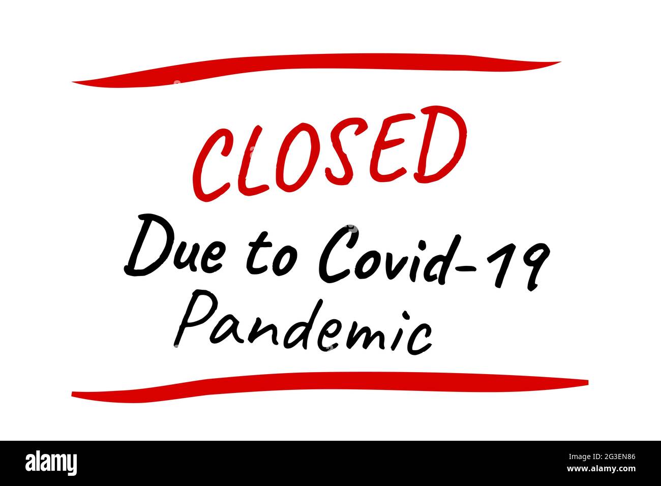 Vector Text Information closed, a causa di covid-19 Pandemic Illustrazione Vettoriale
