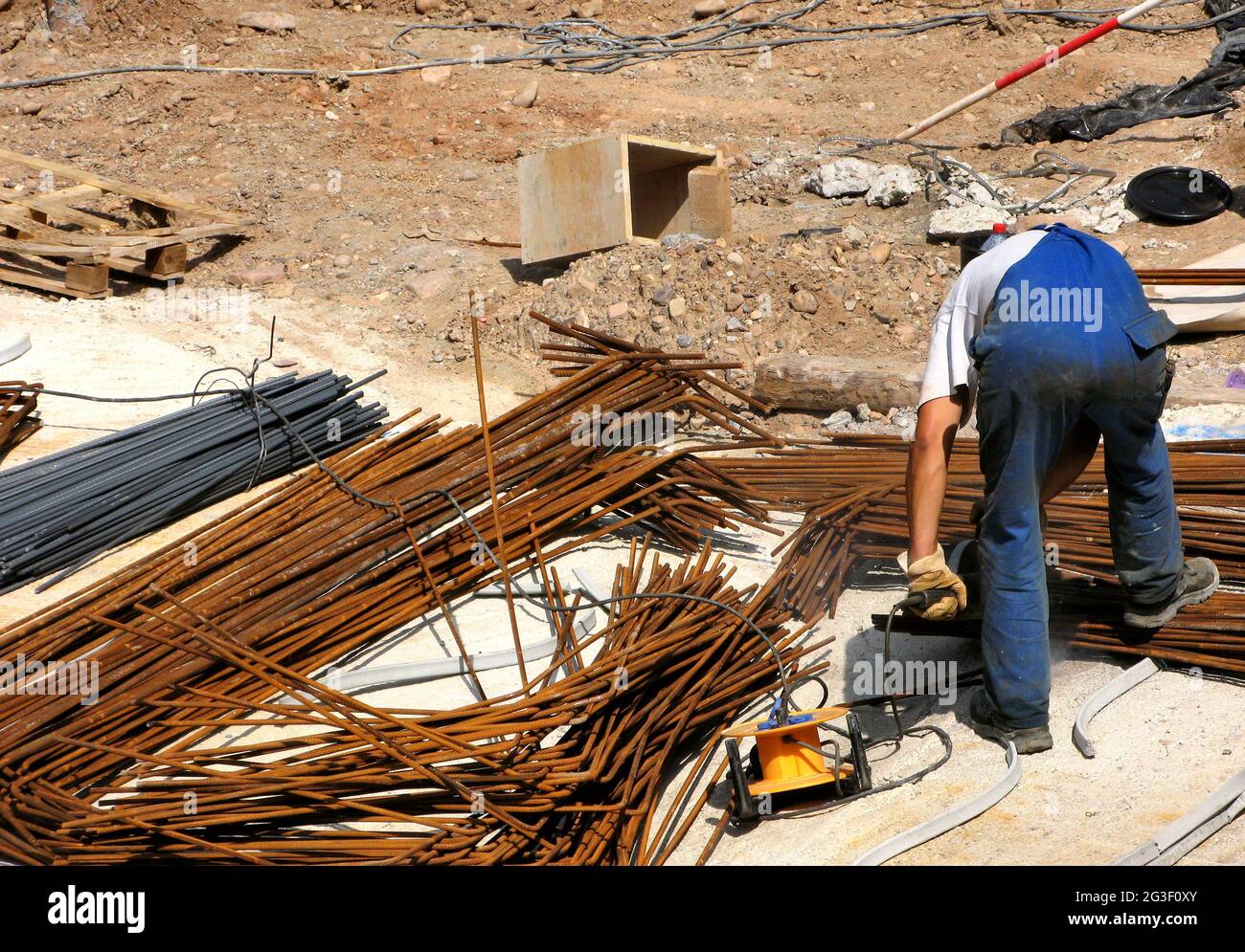 Operaio edile Foto Stock