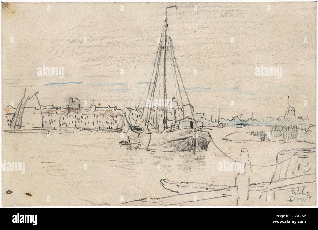 Fiume faccia con faccia su Dordrecht. . Foto Stock