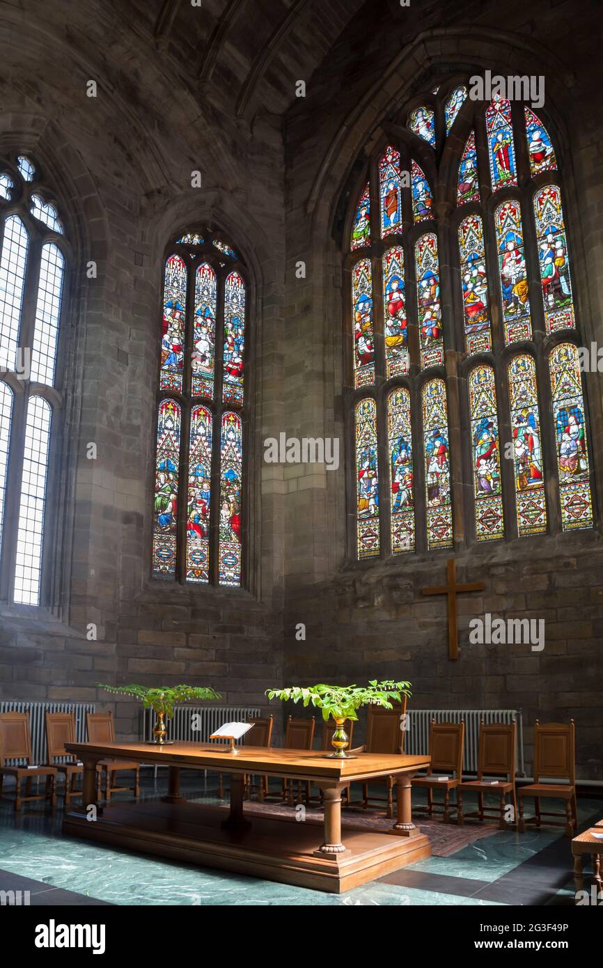 La Chiesa della Sacra Rude è il secondo edificio più antico di Stirling dopo il castello. Fondata nel 1129 durante il regno di Davide i (1124 - 1153) come t Foto Stock