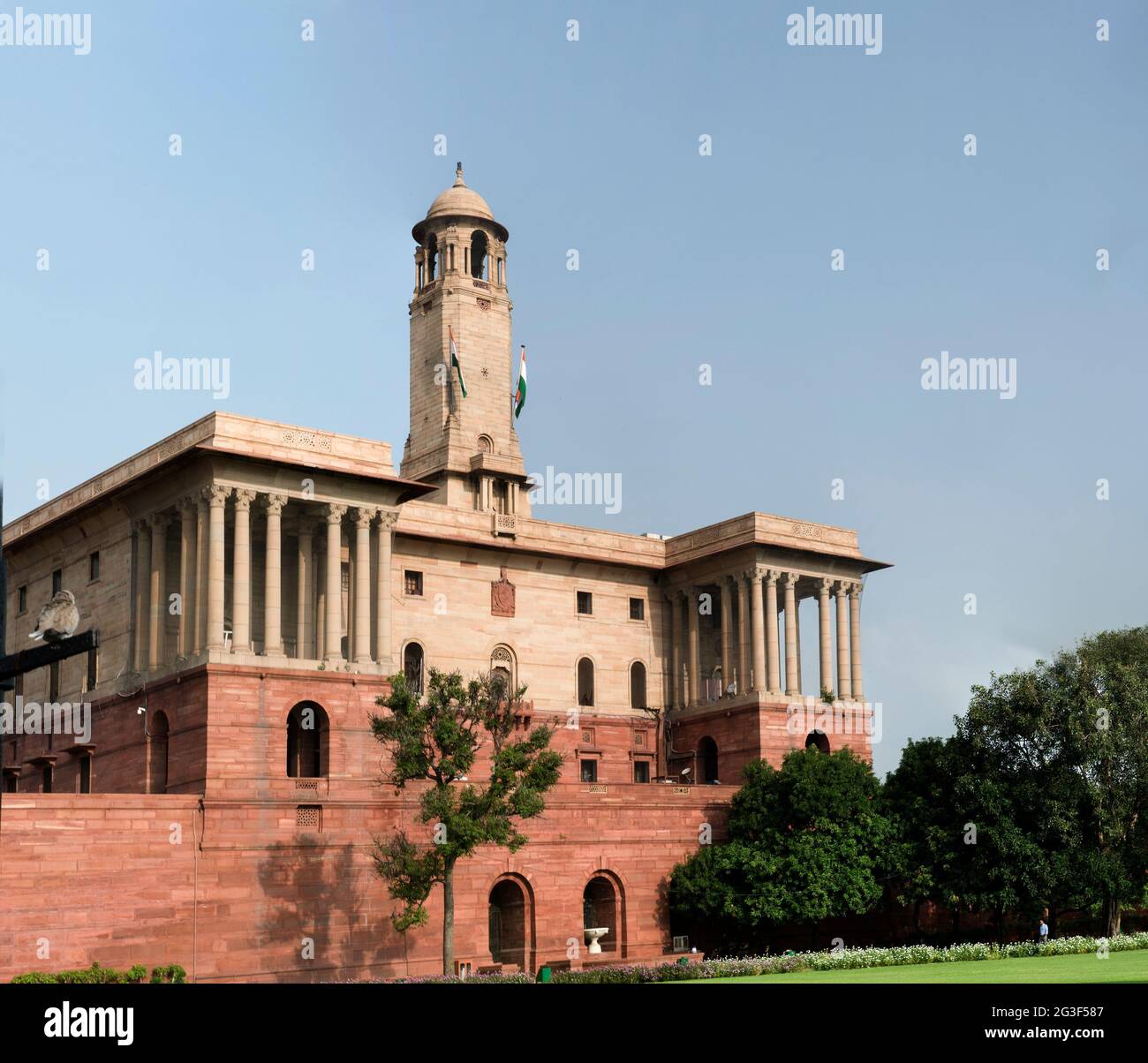 Segretariato centrale e tenuta del presidente, Nuova Delhi, India Foto Stock