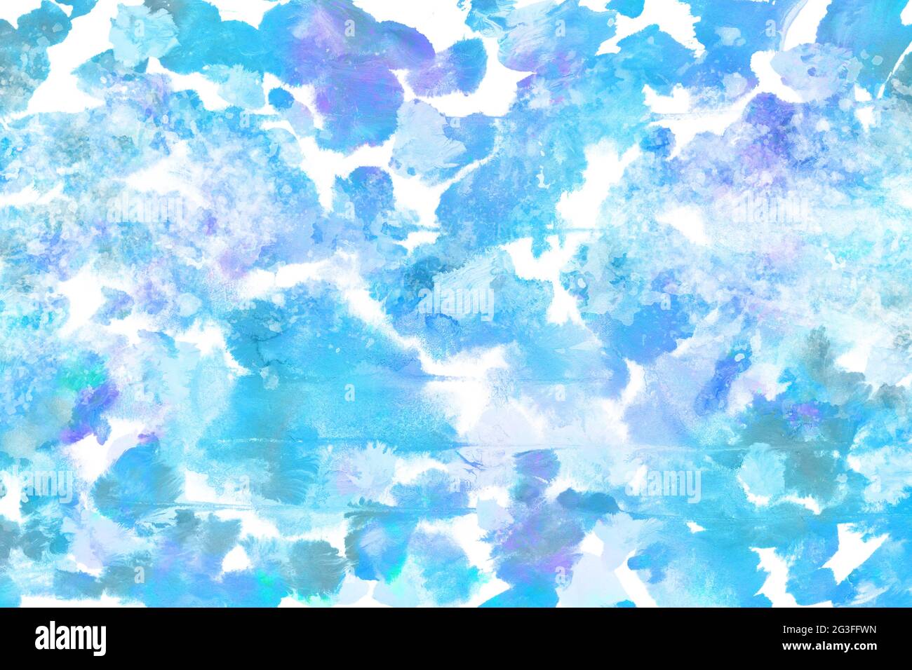 colore pastello cielo blu e nuvola su grunge naturale acquerello vernice sfondo, arte astratta Foto Stock