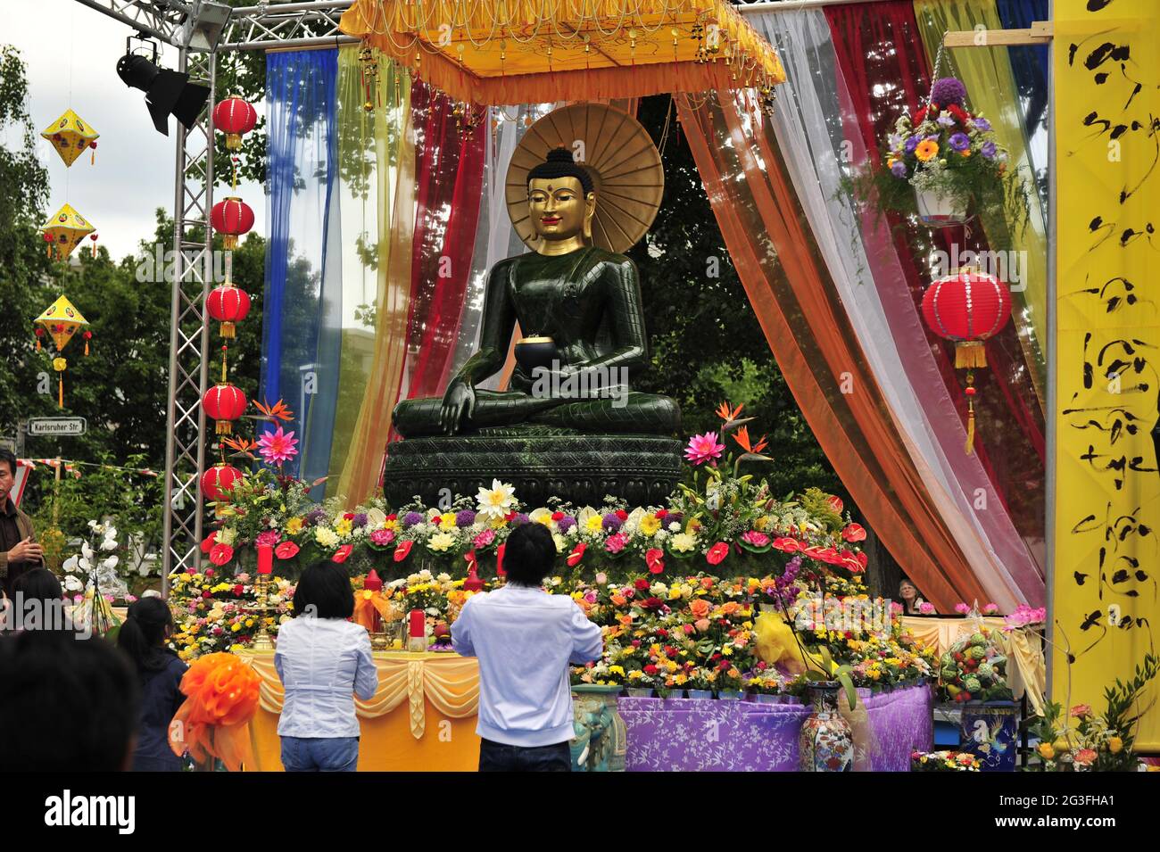 Statua del Buddha di Giada Foto Stock